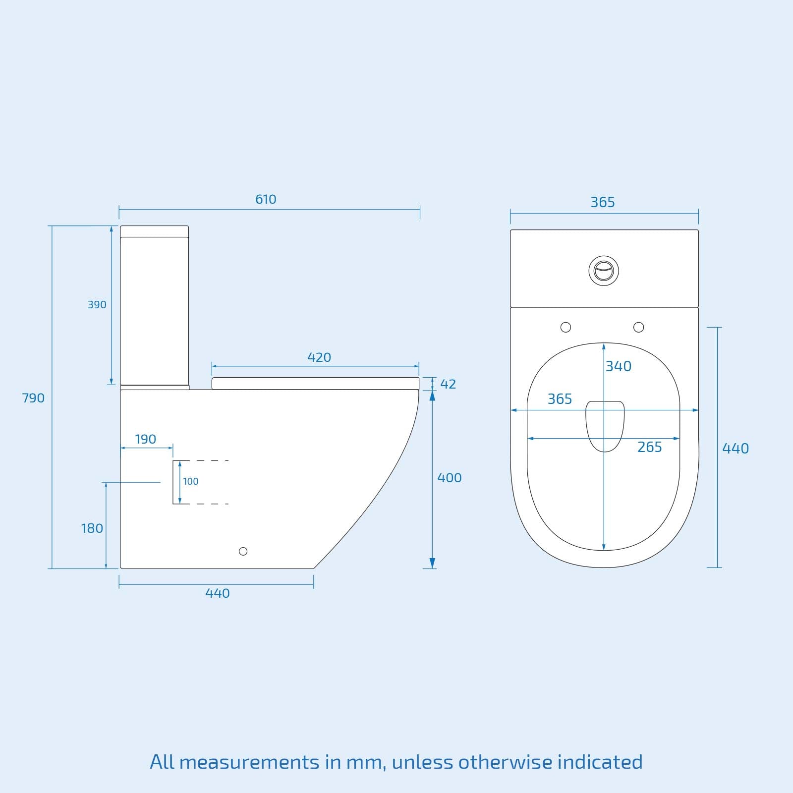 Merton Matte Grey 500mm Basin Vanity Unit and Rimless Close Coupled Toilet
