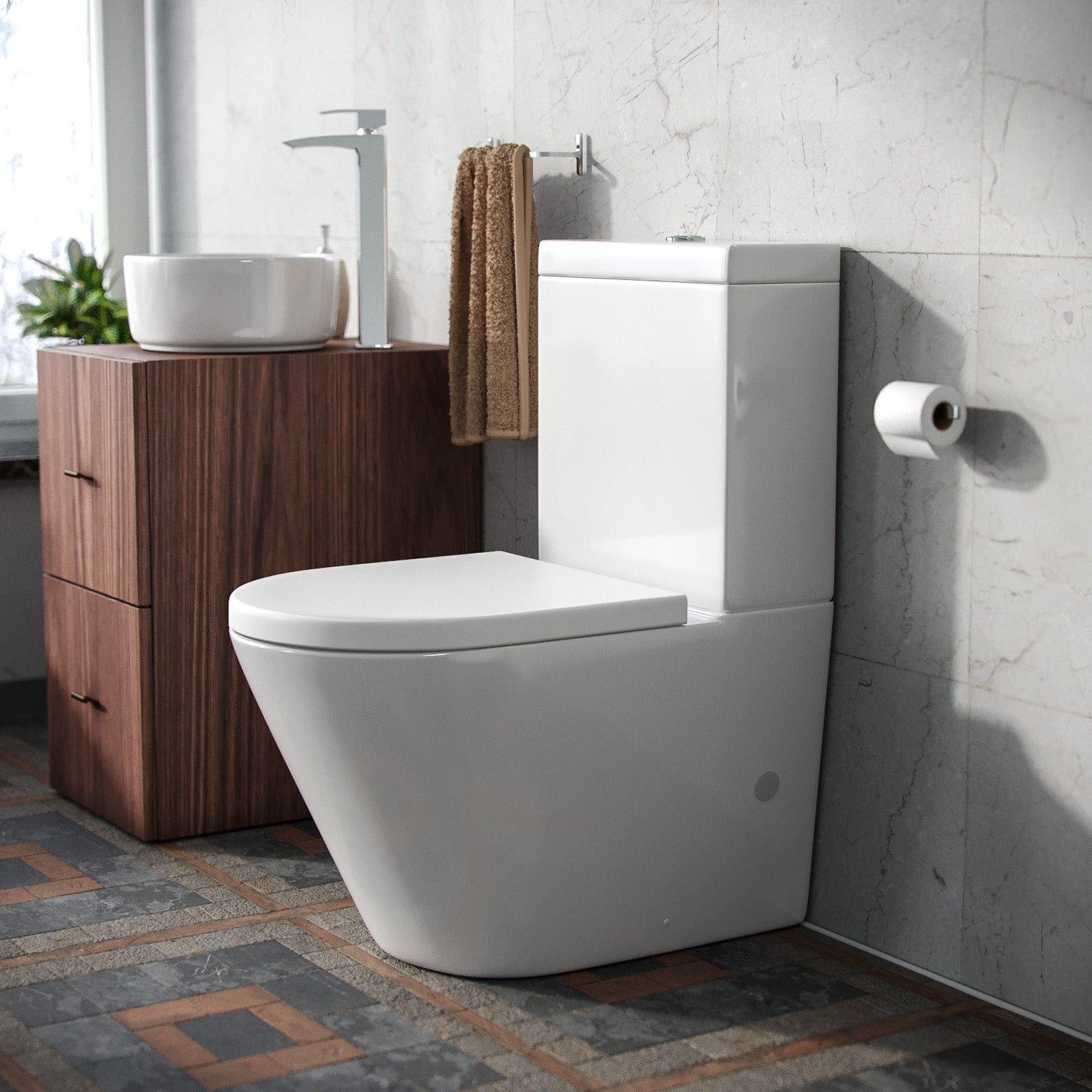 Magus Rimless Close Coupled Toilet with Soft Closing Seat