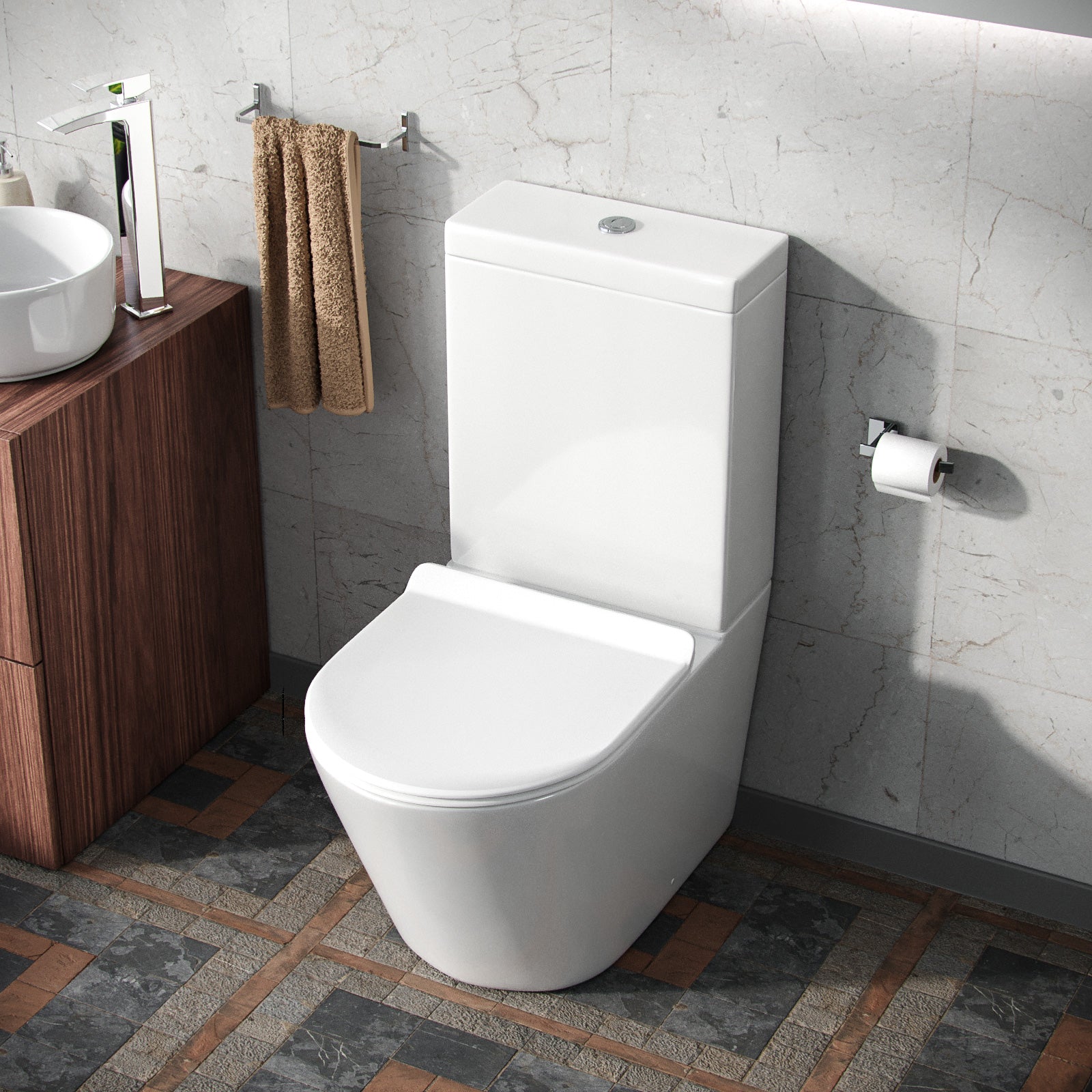 Magus Rimless Close Coupled Toilet with Soft Closing Seat