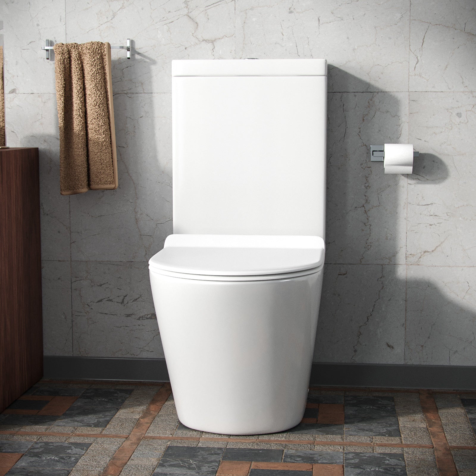 Magus Rimless Close Coupled Toilet with Soft Closing Seat