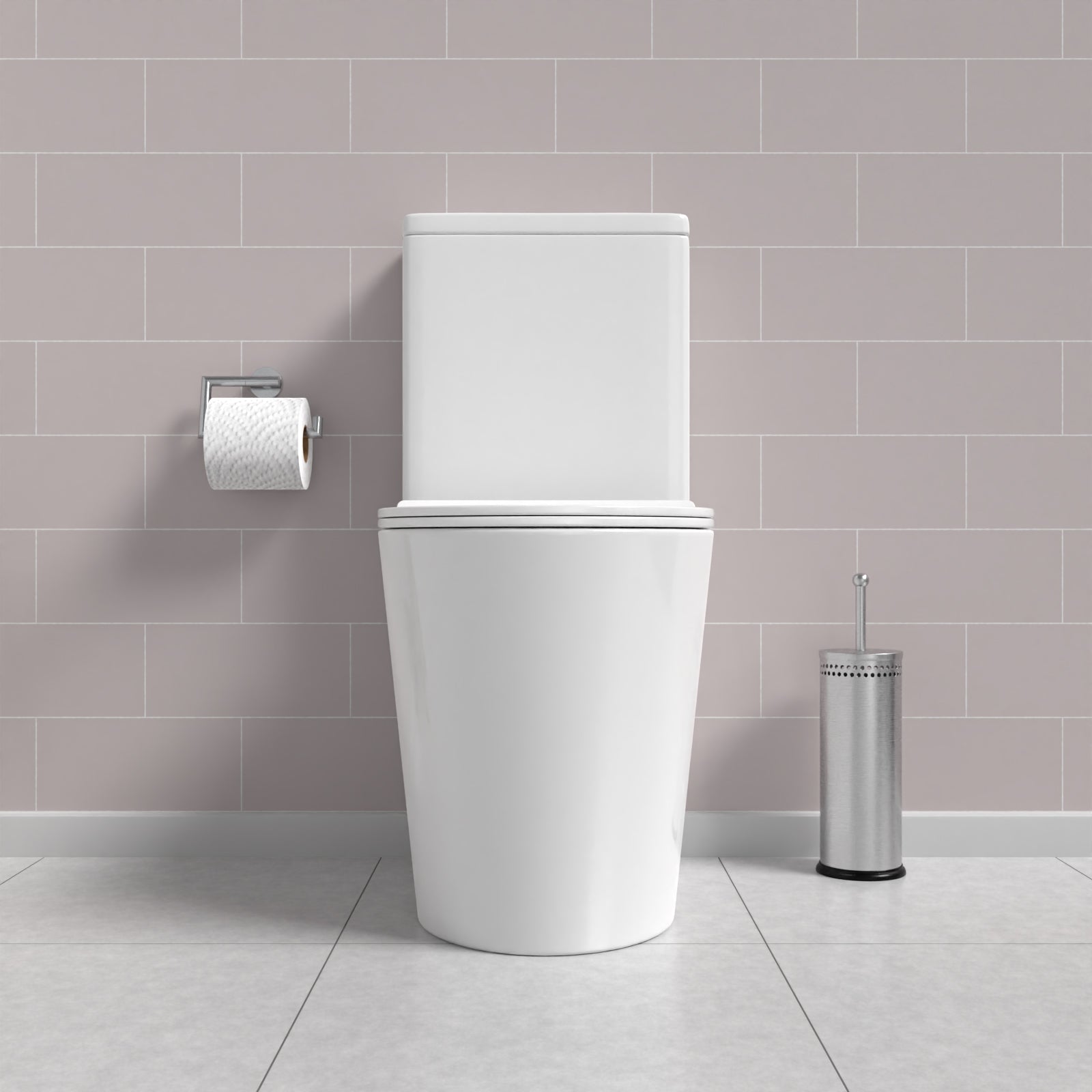 Groby Rimless Comfort Height Close Coupled Toilet With Seat & Cistern