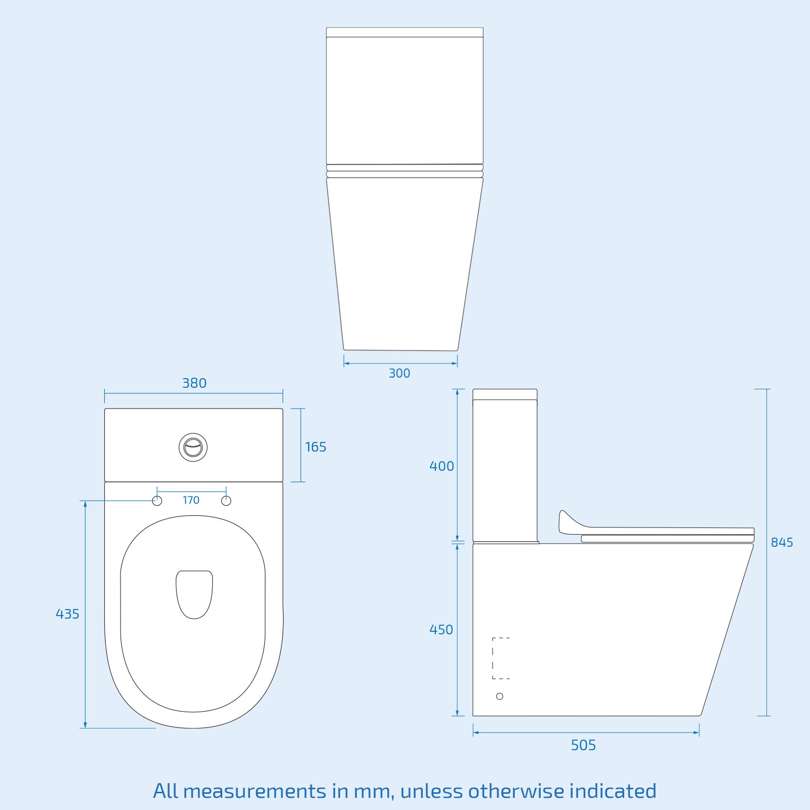 Groby Rimless Comfort Height Close Coupled Toilet With Seat & Cistern