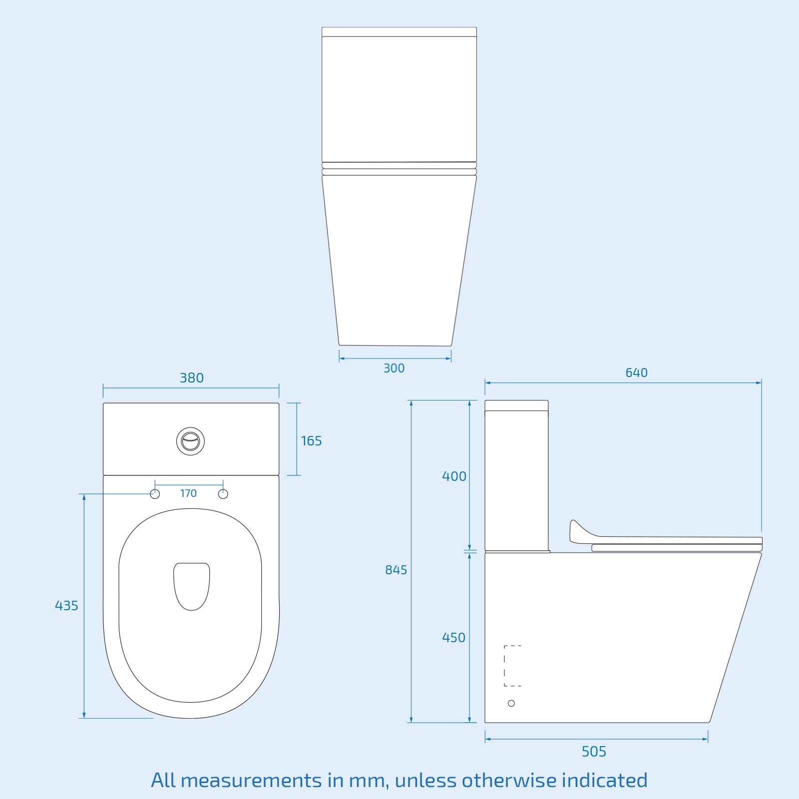Groby Rimless Comfort Height Close Coupled Toilet With Seat & Cistern