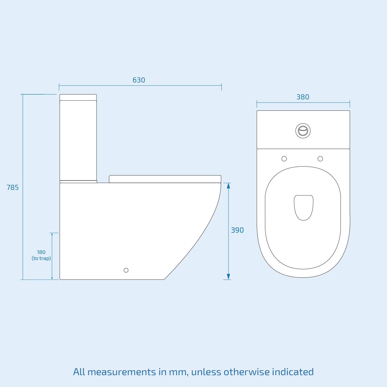 Alaska 600mm Steel Grey Basin Vanity Unit & Rimless Close Coupled Toilet Set