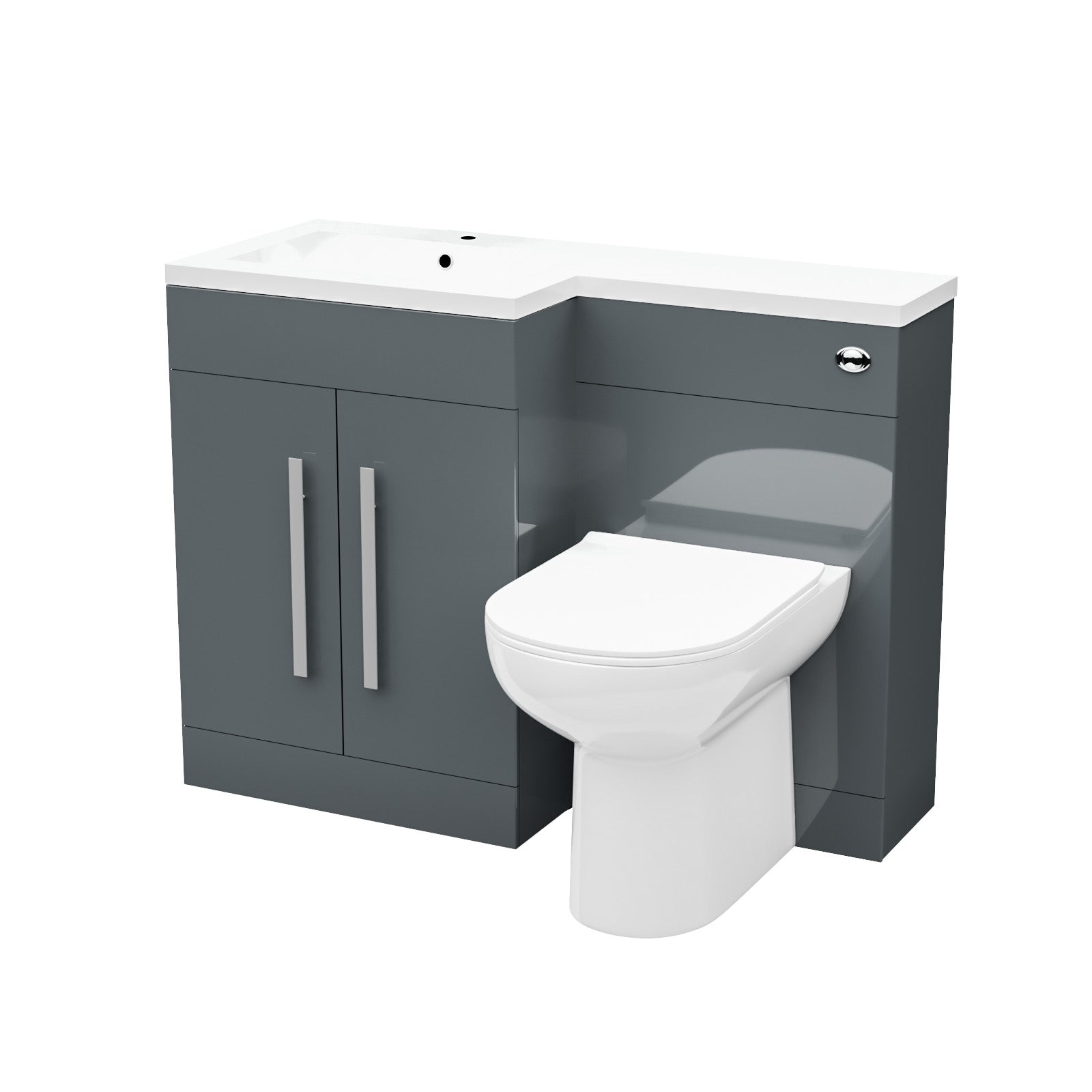 Bathroom vanity unit with toilet