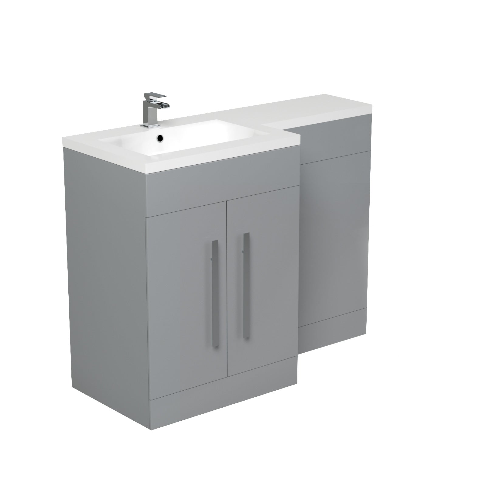 Aric 1100mm Vanity Basin & WC Unit Grey