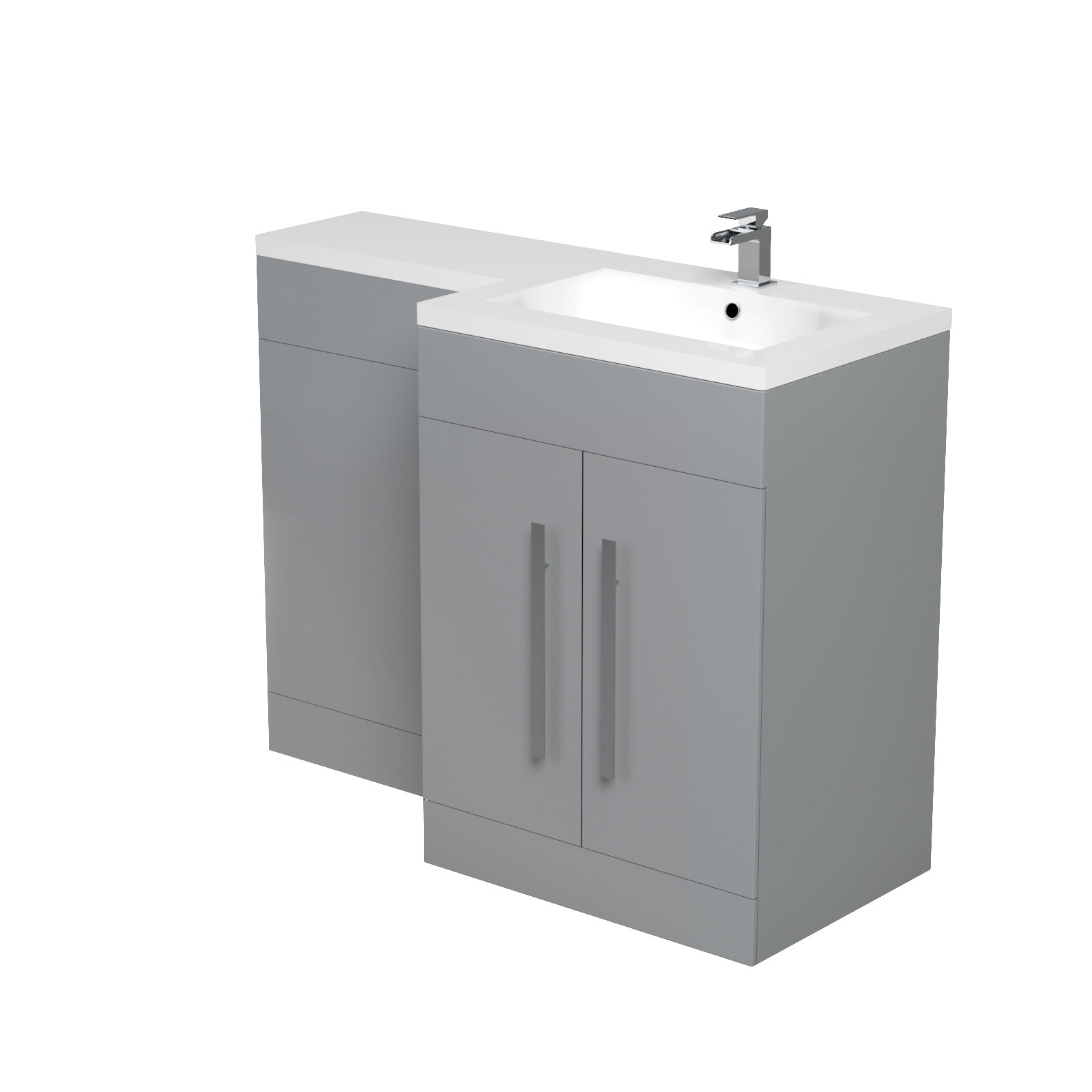 Aric 1100mm Vanity Basin & WC Unit Grey