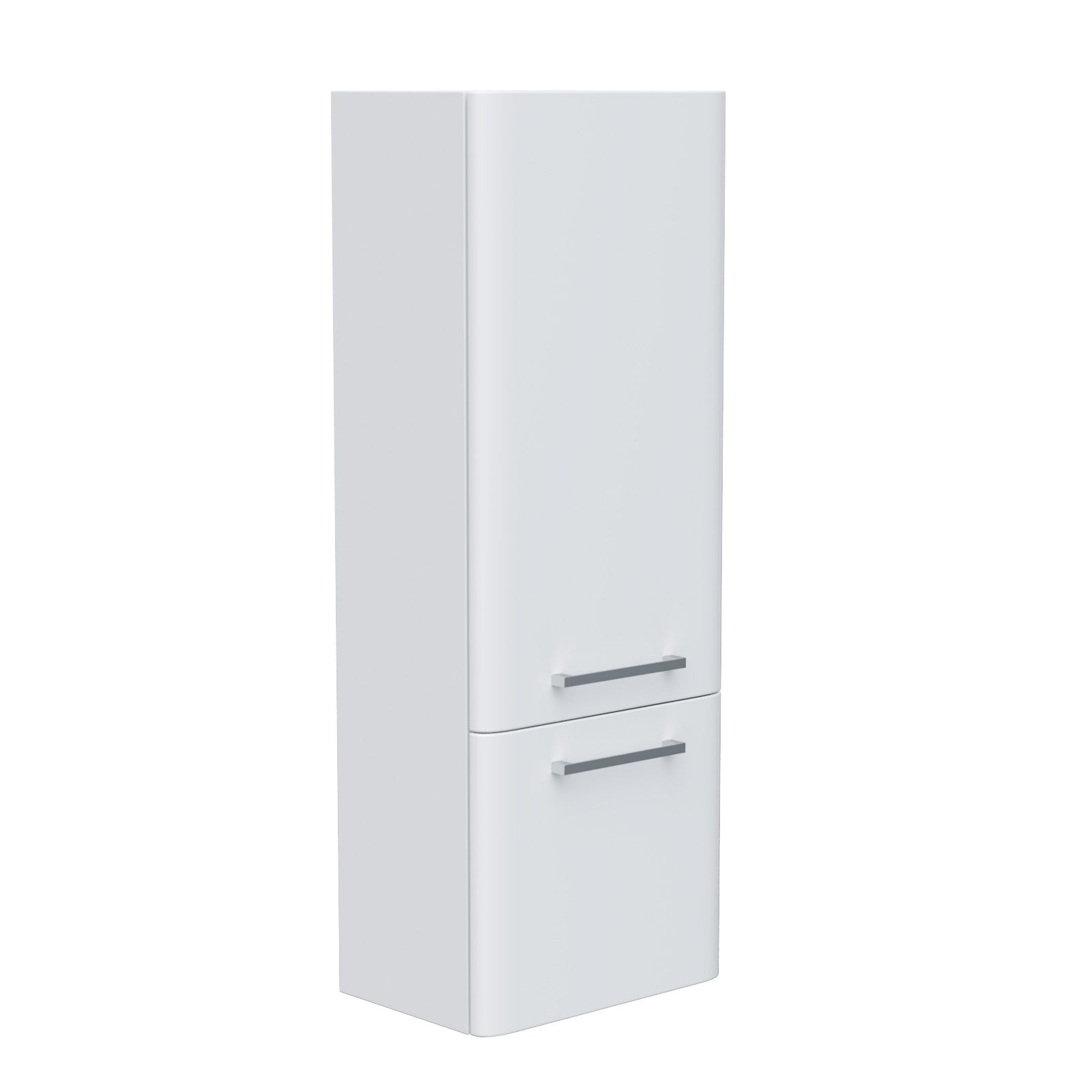 350mm White Wall Hung Tall Storage Cabinet With Adjustable Shelves