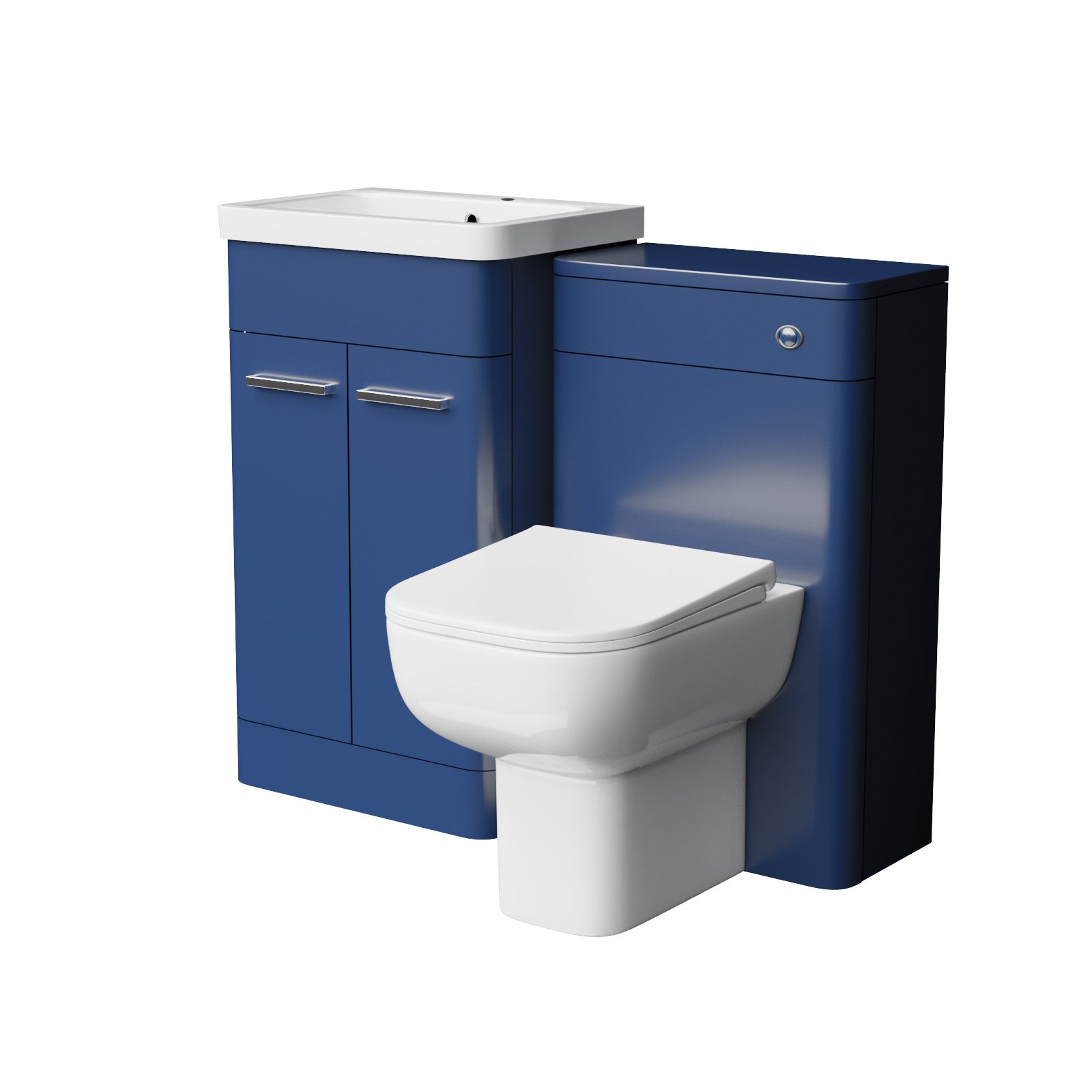 Afern 500mm Freestanding Vanity Unit Basin, Toilet, WC unit Royal Blue