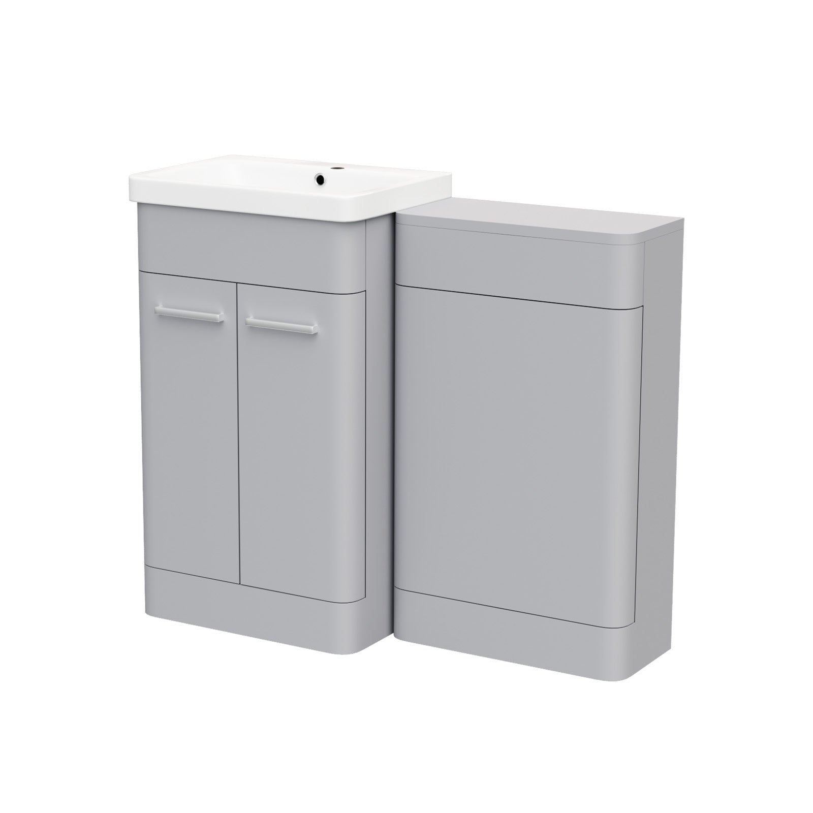 Afern Matte Grey 1000mm Freestanding Cabinet Ceramic Basin WC Unit