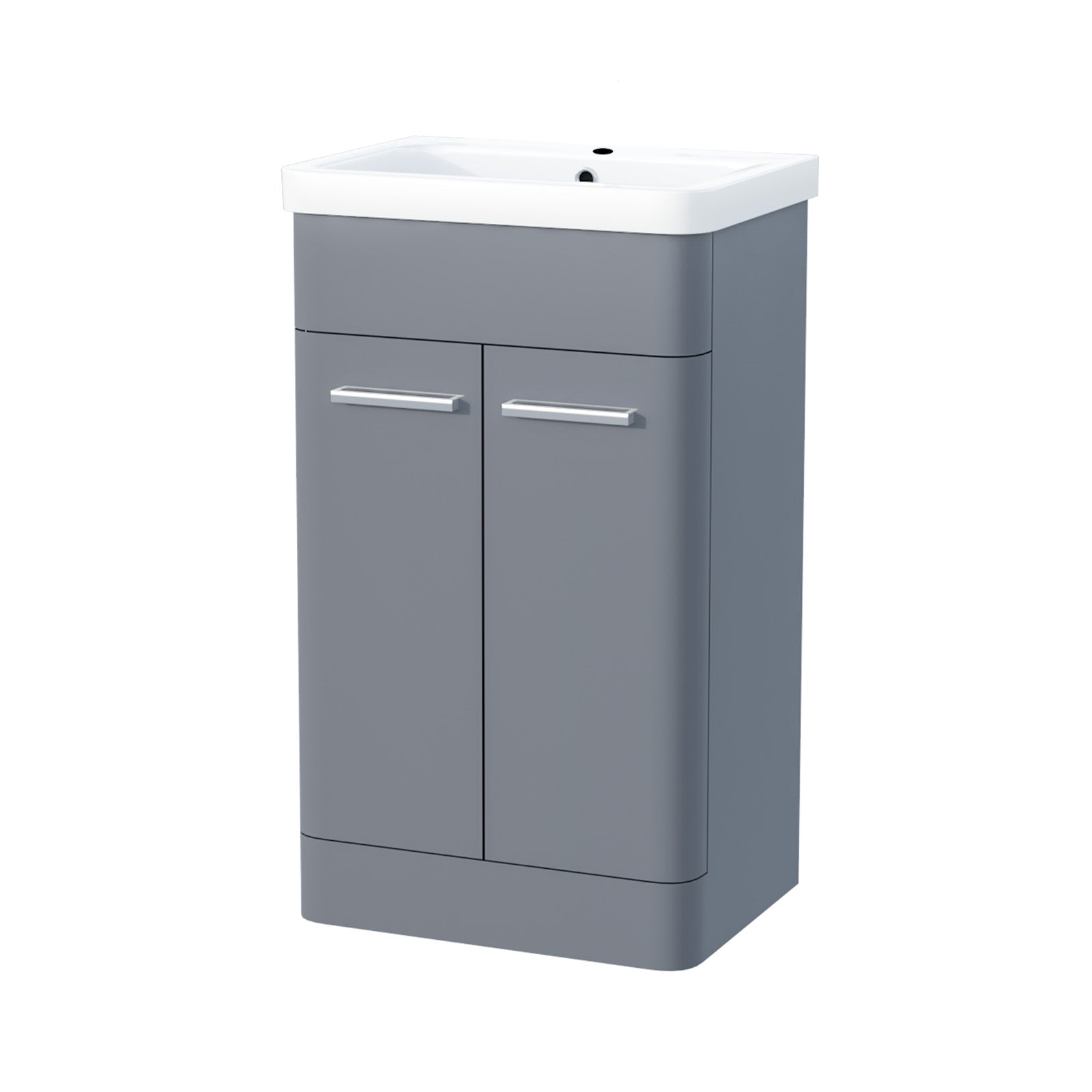 Afern 500mm Vanity Unit Cabinet and Wash Basin Steel Grey