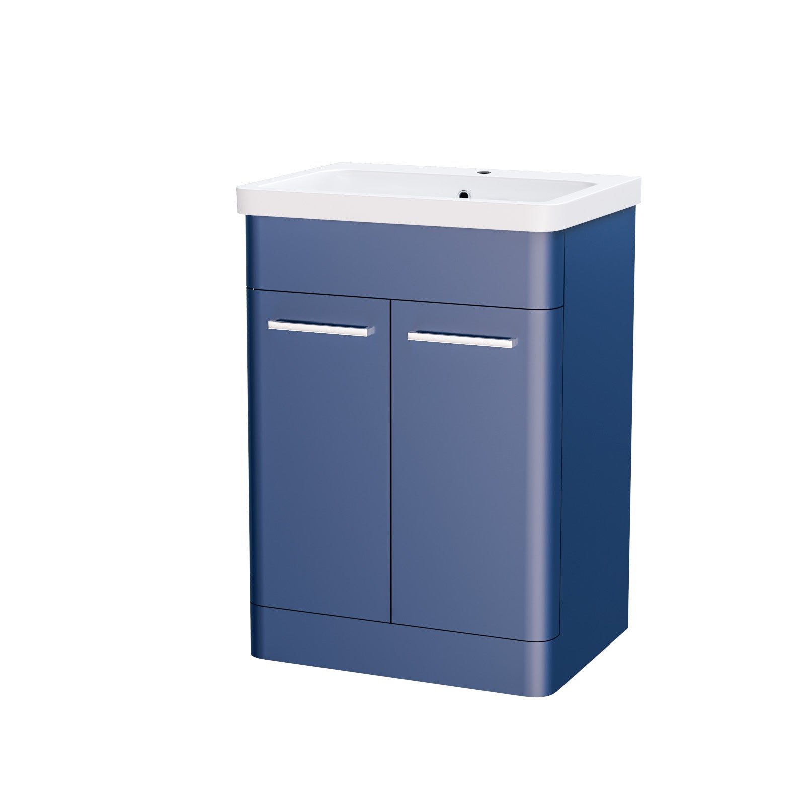 Afern 600mm Freestanding Vanity Unit Cabinet and Wash Basin Royal Blue