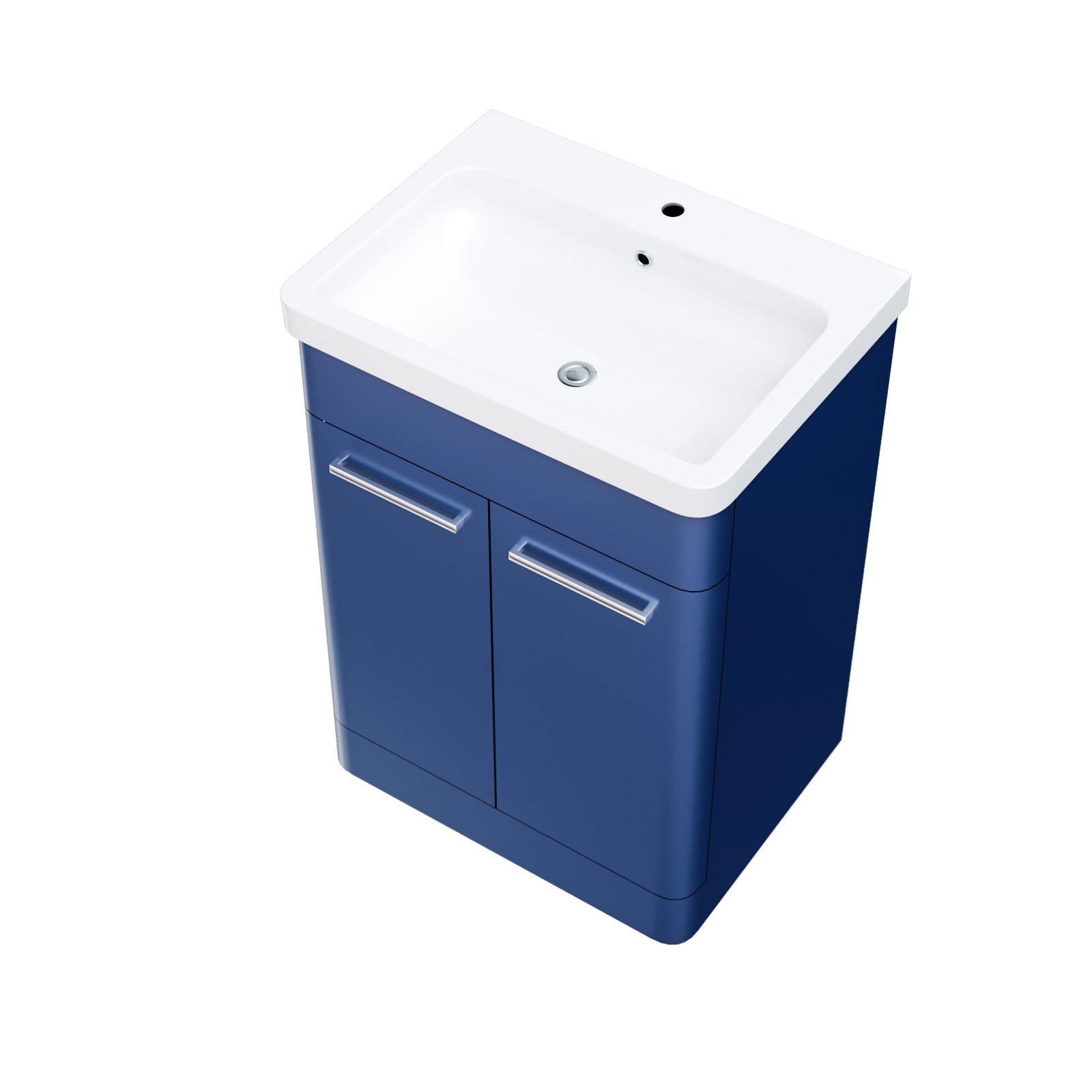 Afern 600mm Freestanding Vanity Unit Cabinet and Wash Basin Royal Blue