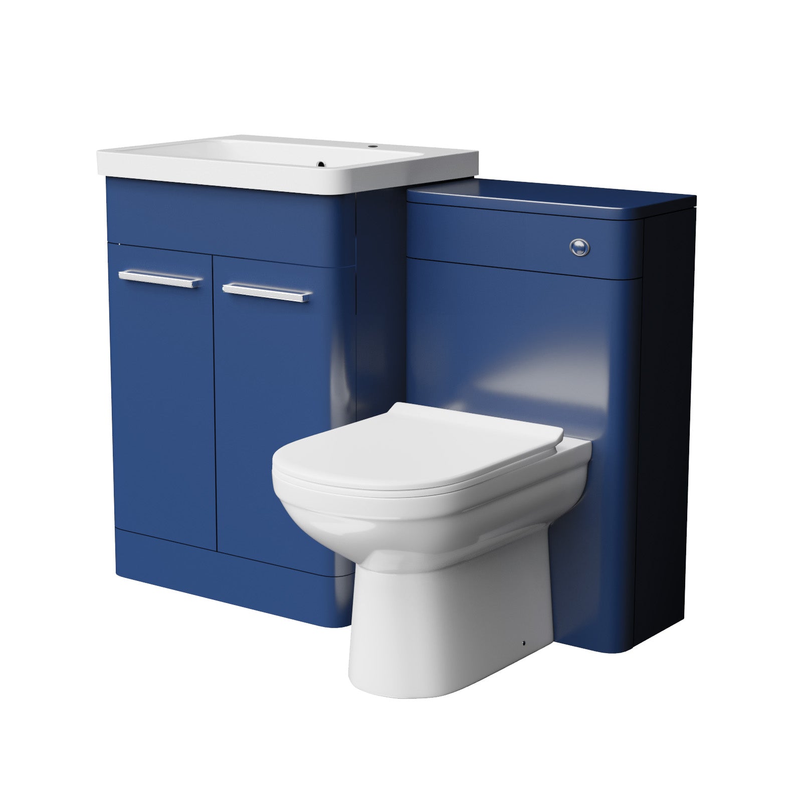 Afern 600mm Freestanding Vanity Unit with Basin, Toilet, WC unit Royal Blue