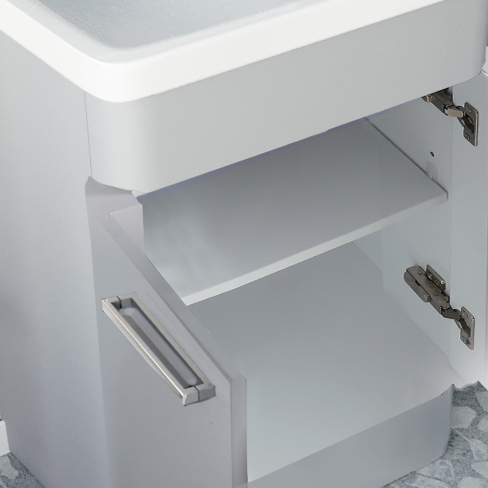 Afern 600mm Freestanding Vanity Unit Cabinet & Wash Basin Matte Grey