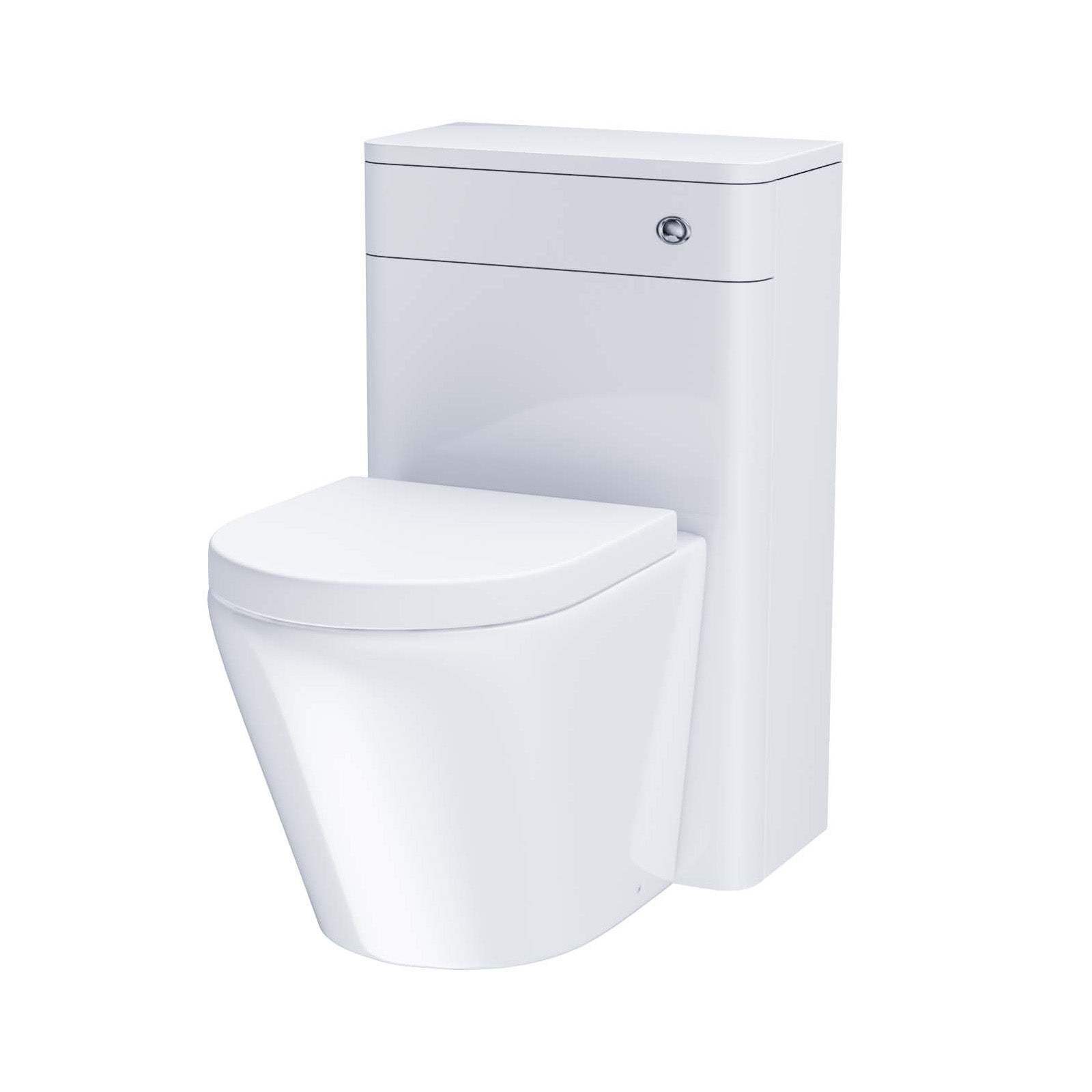 Afern Modern 500mm Back To Wall WC Rimless Toilet Gloss White Space Saving