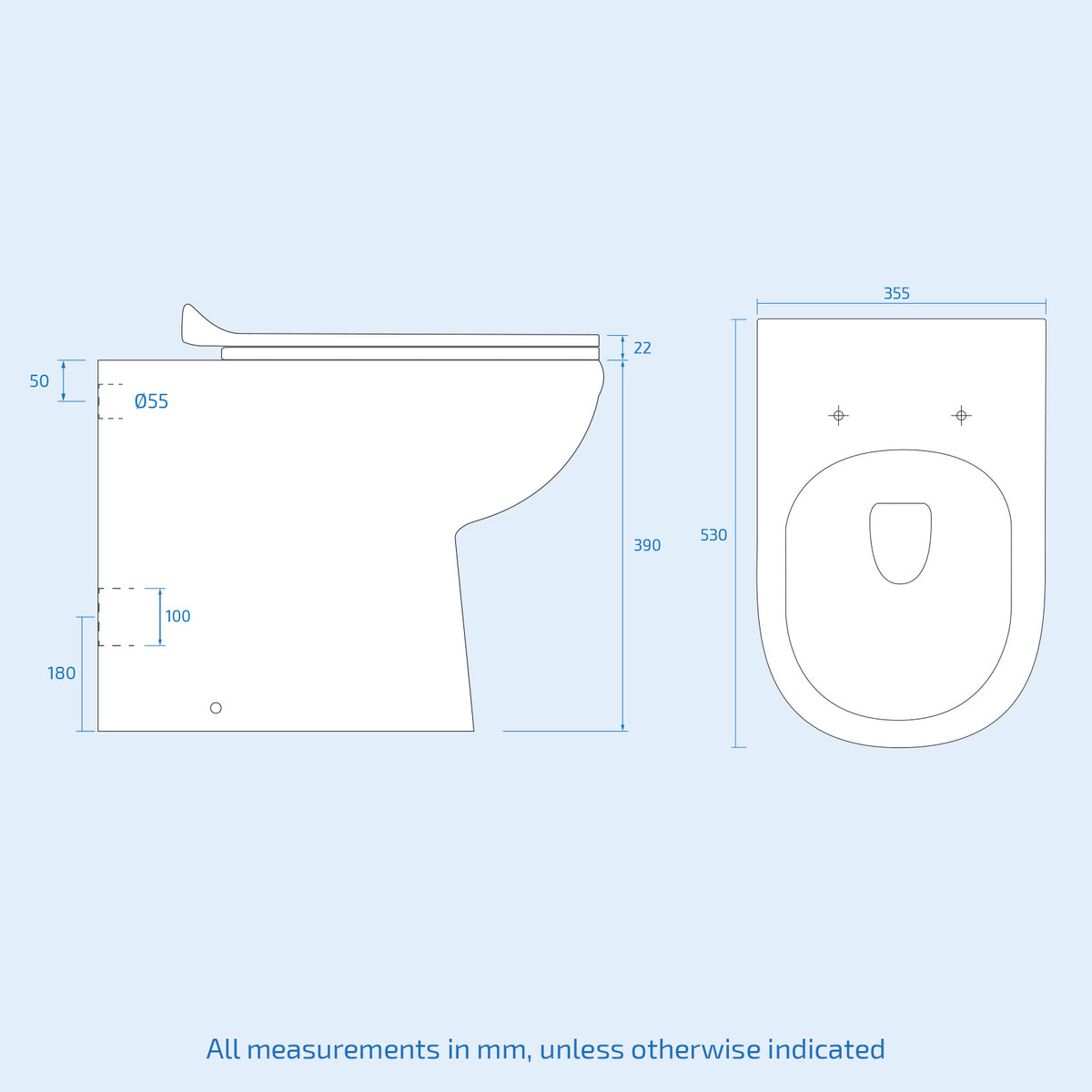 Shower Suite 450mm Vanity With Rimless BTW Toilet & Quadrant Enclosure