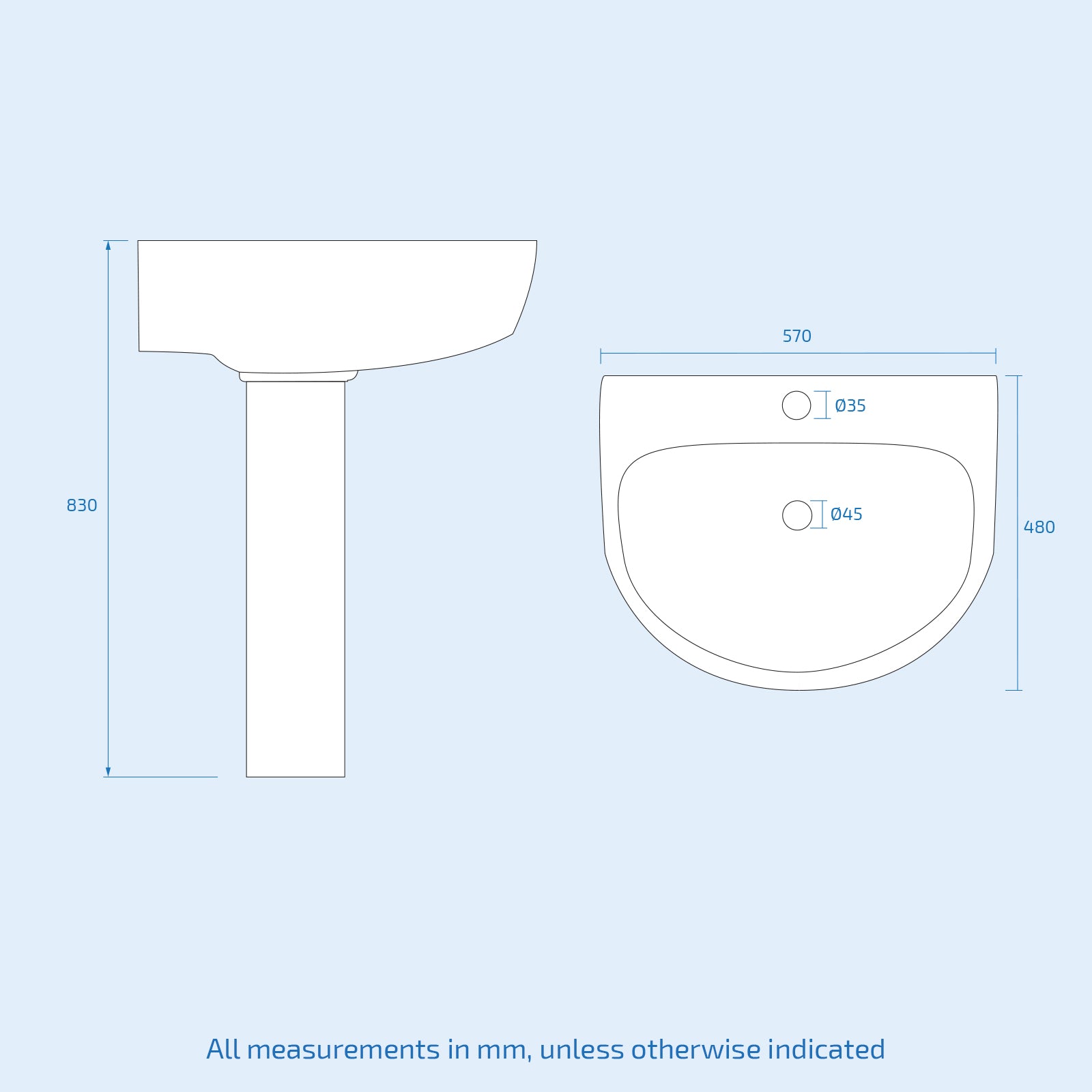 Toilet Pedestal Basin Shower Enclosure 3-Piece Bathroom Suite
