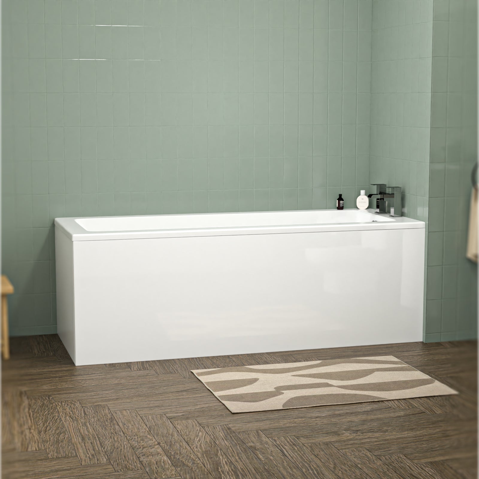 Derby 1700 x 700mm Standard Straight Square Bathroom Bath Tub
