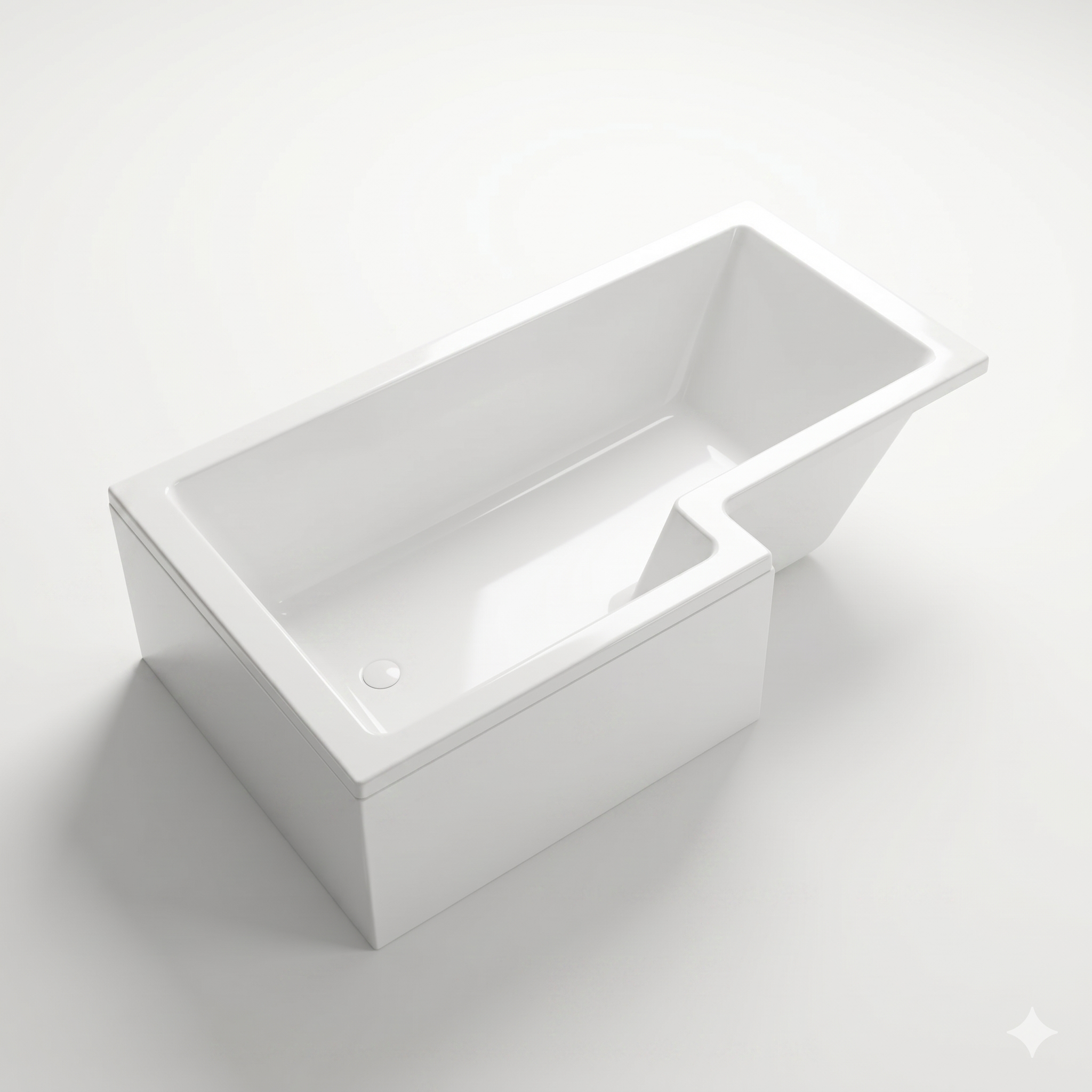 Small Bathroom Suite - Alaska Vanity Set with Toilet & L-Shaped LH 1500mm Shower Bath - Complete Set with Black Fittings