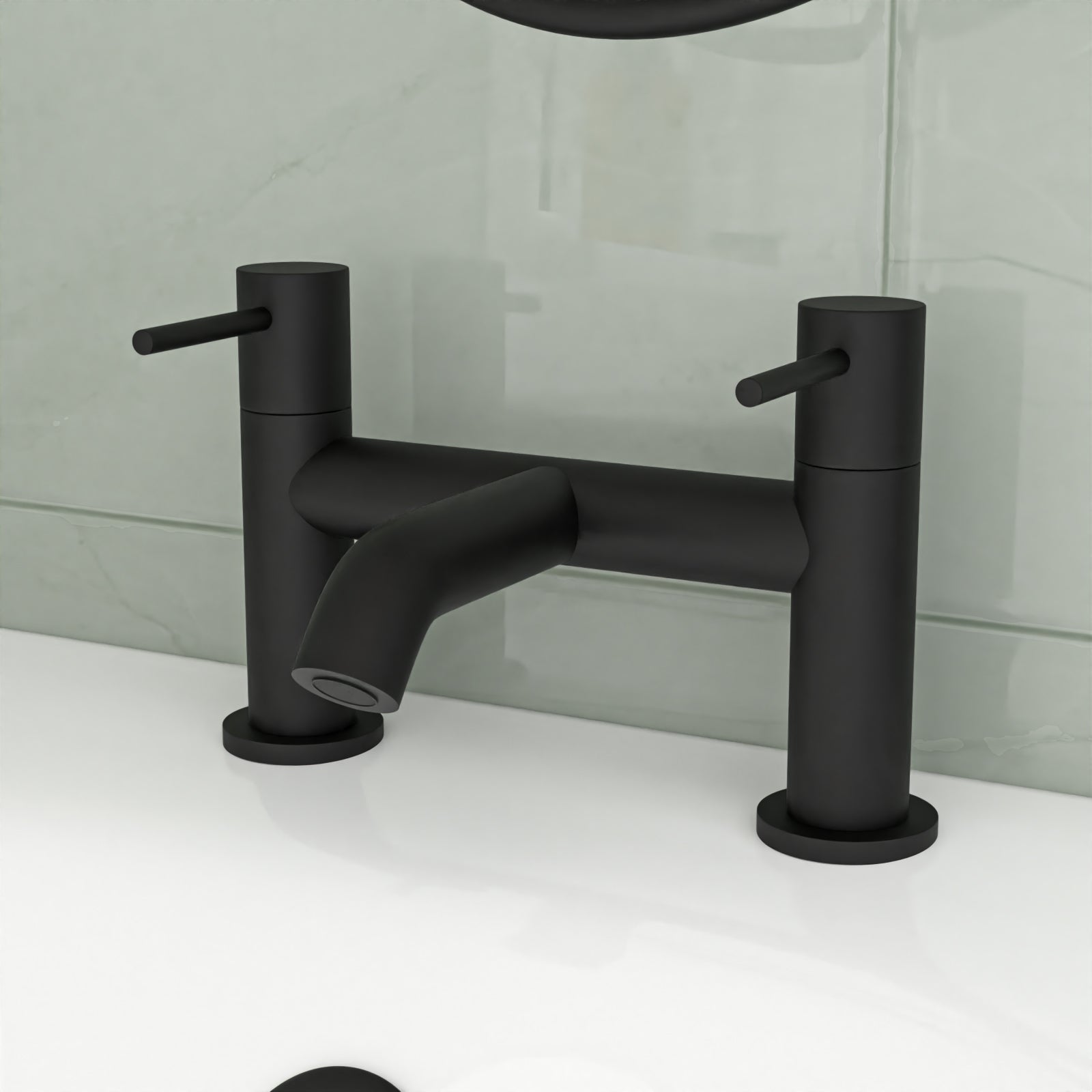 500mm Pedestal Basin with ECO Toilet, 1700mm Bath with Panel and Screen, Taps Set
