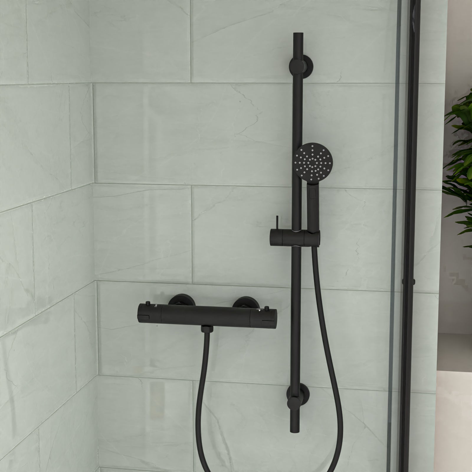 500mm Pedestal Basin with ECO Toilet, 1700mm Bath with Panel and Screen, Taps Set