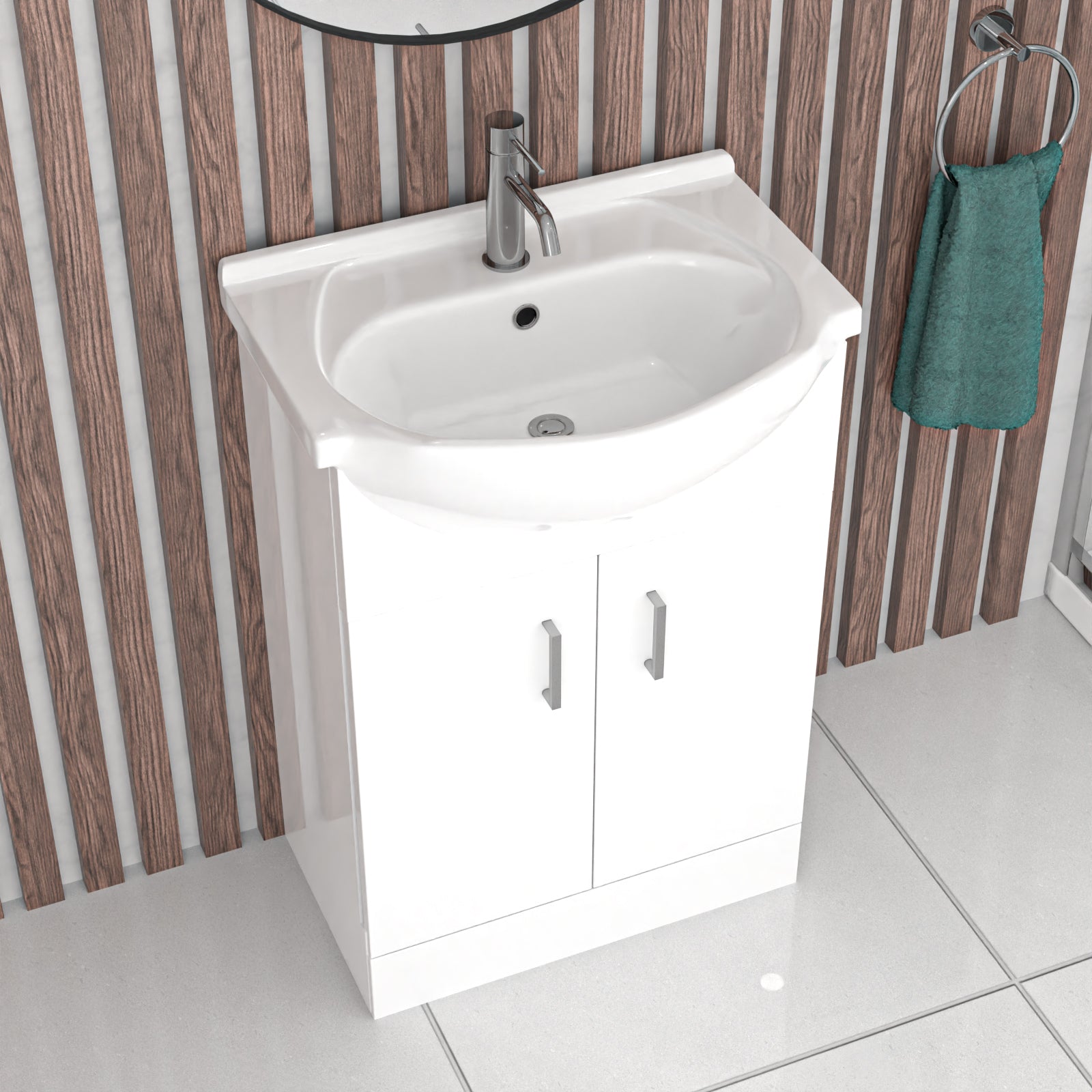 Ellen Rimless Toilet, Vanity, 900mm Quadrant Shower Enclosure with Tray