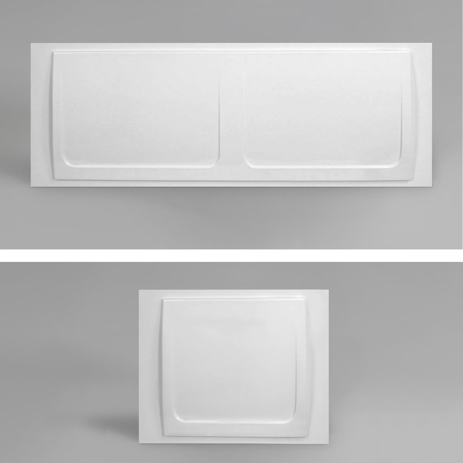 Bathroom Gloss White Acrylic Front 1700mm & End 700mm Bath Panel Set