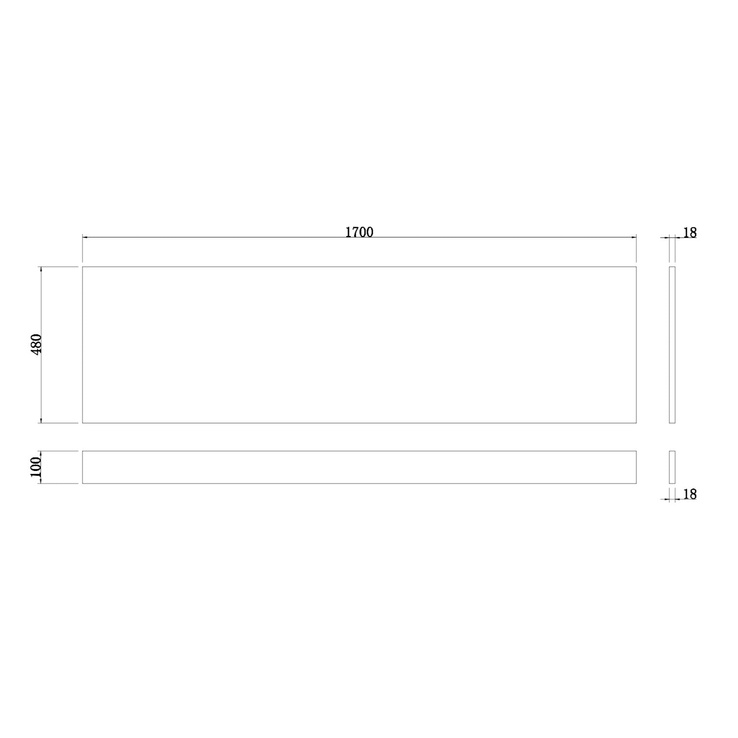 Zensen White Bathroom 1700mm Single Ended Bath + Front Bath Panels