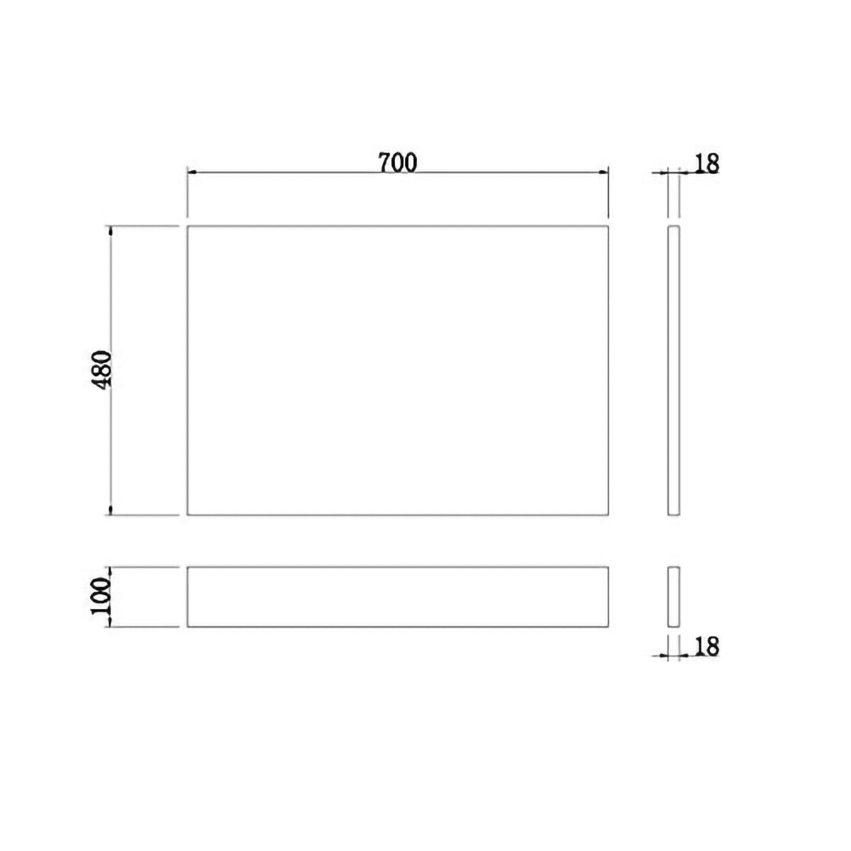 White 1700mm Magnetic Door Durable PVC Front and End Bath Panel