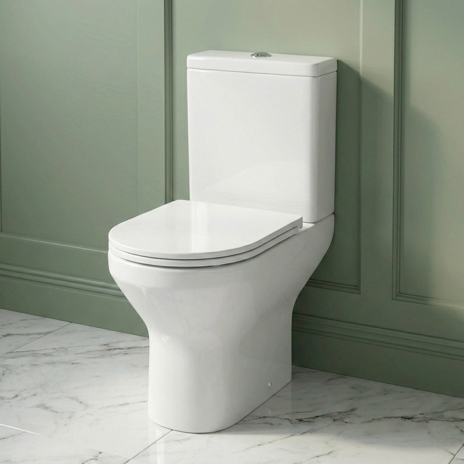 Alaska Cloakroom 500mm Anthracite PVC Freestanding Vanity & Close Coupled Toilet