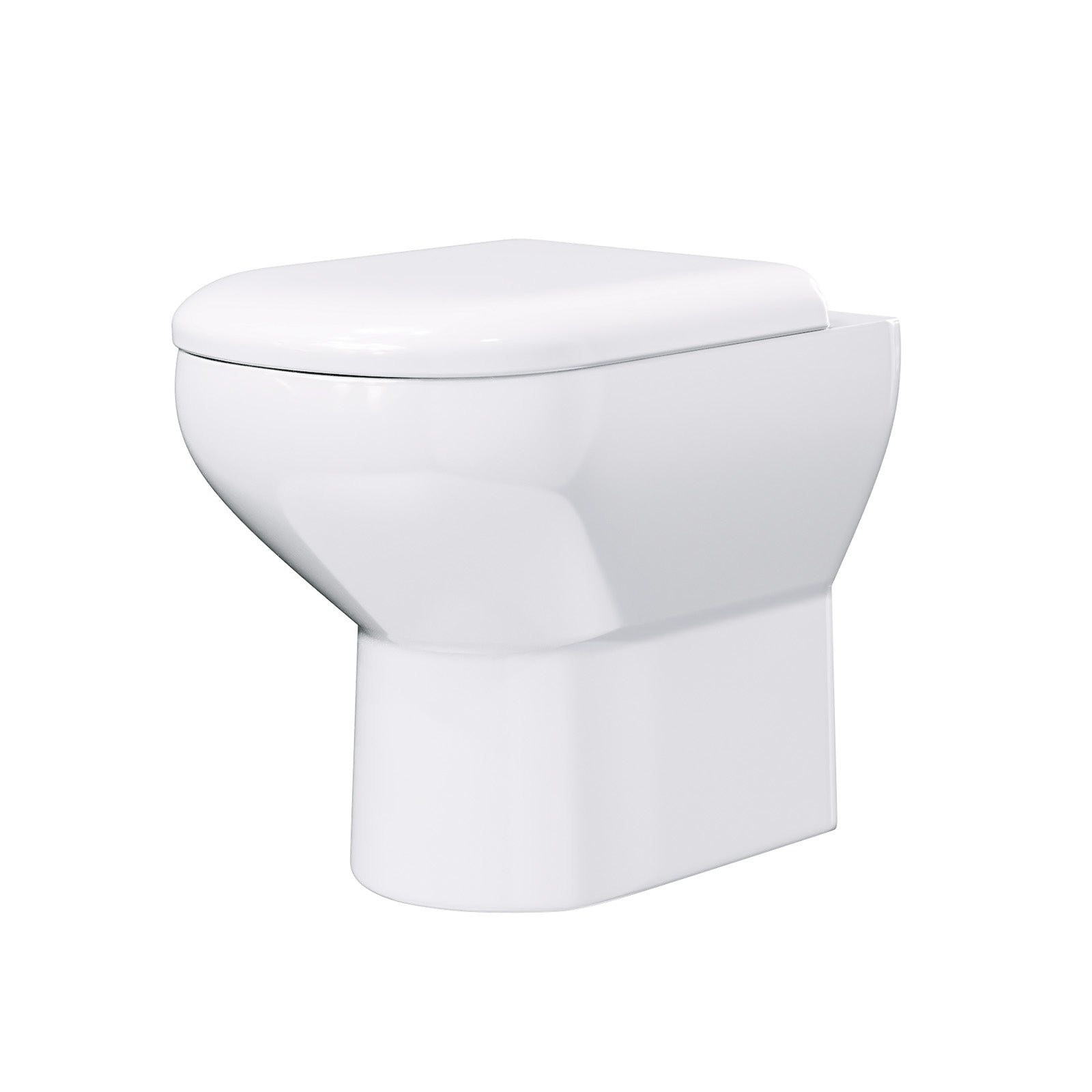 Hayley Modern Stylish Comfort Height Back to Wall Toilet and Soft Close Seat White