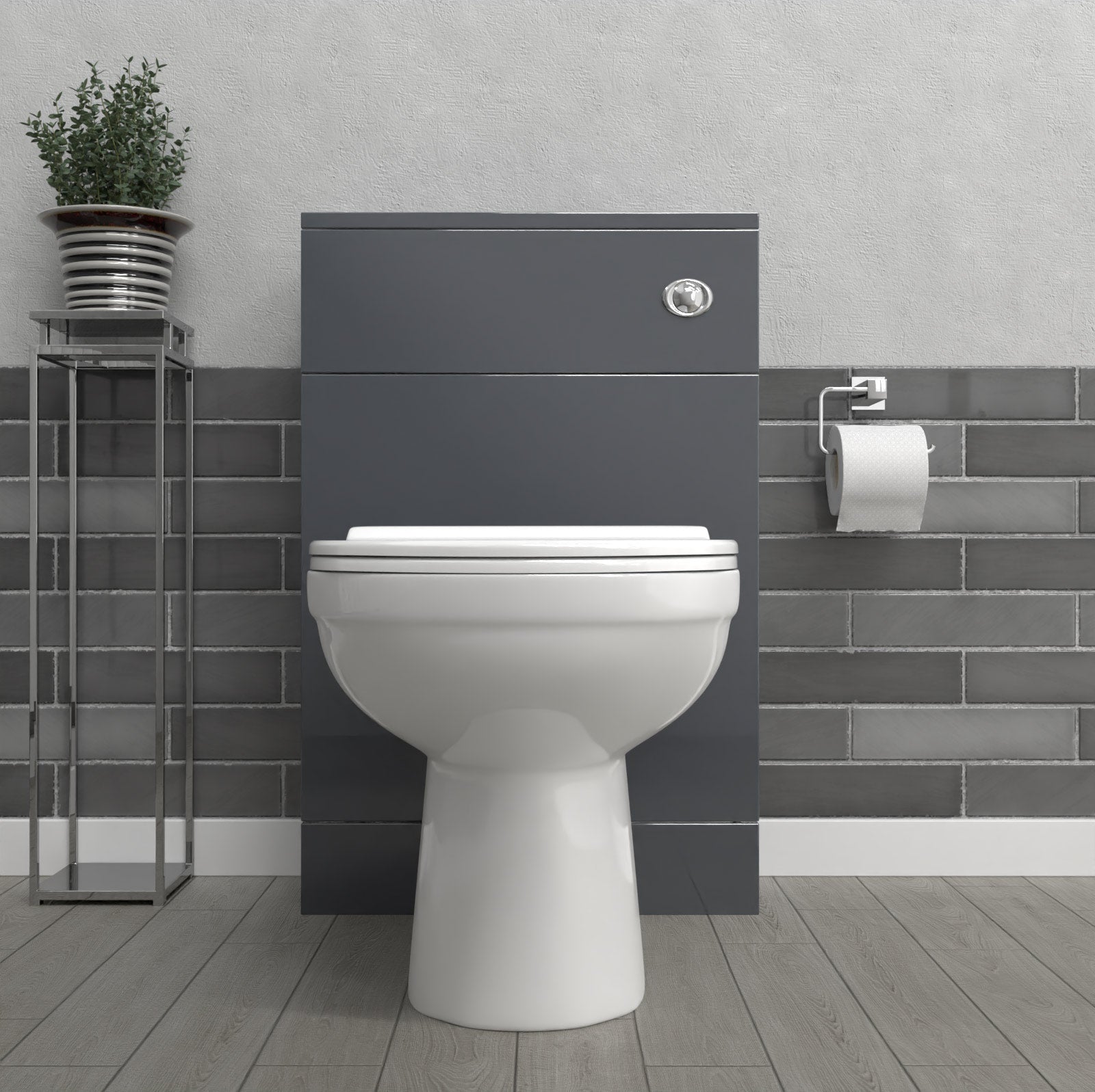 Howard Modern 500mm Back To Wall Toilet with WC Bathroom Anthracite