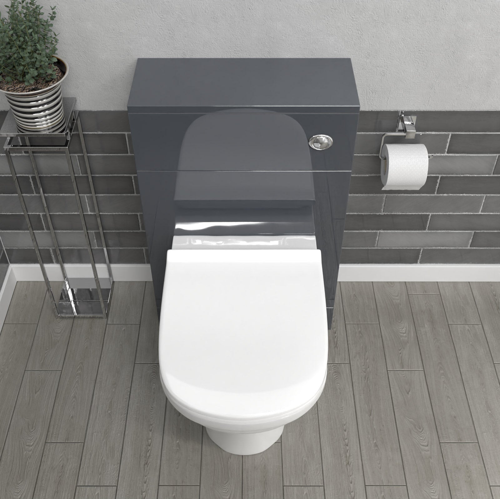 Howard Modern 500mm Back To Wall Toilet with WC Bathroom Anthracite