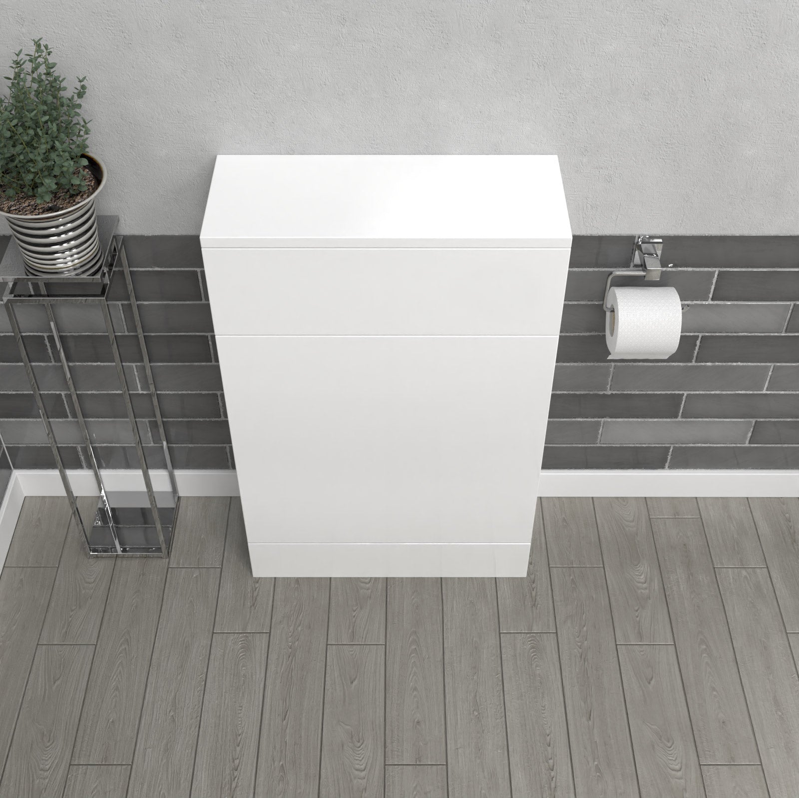 Nanuya White 500mm Freestanding Back To Wall WC Unit Bathroom