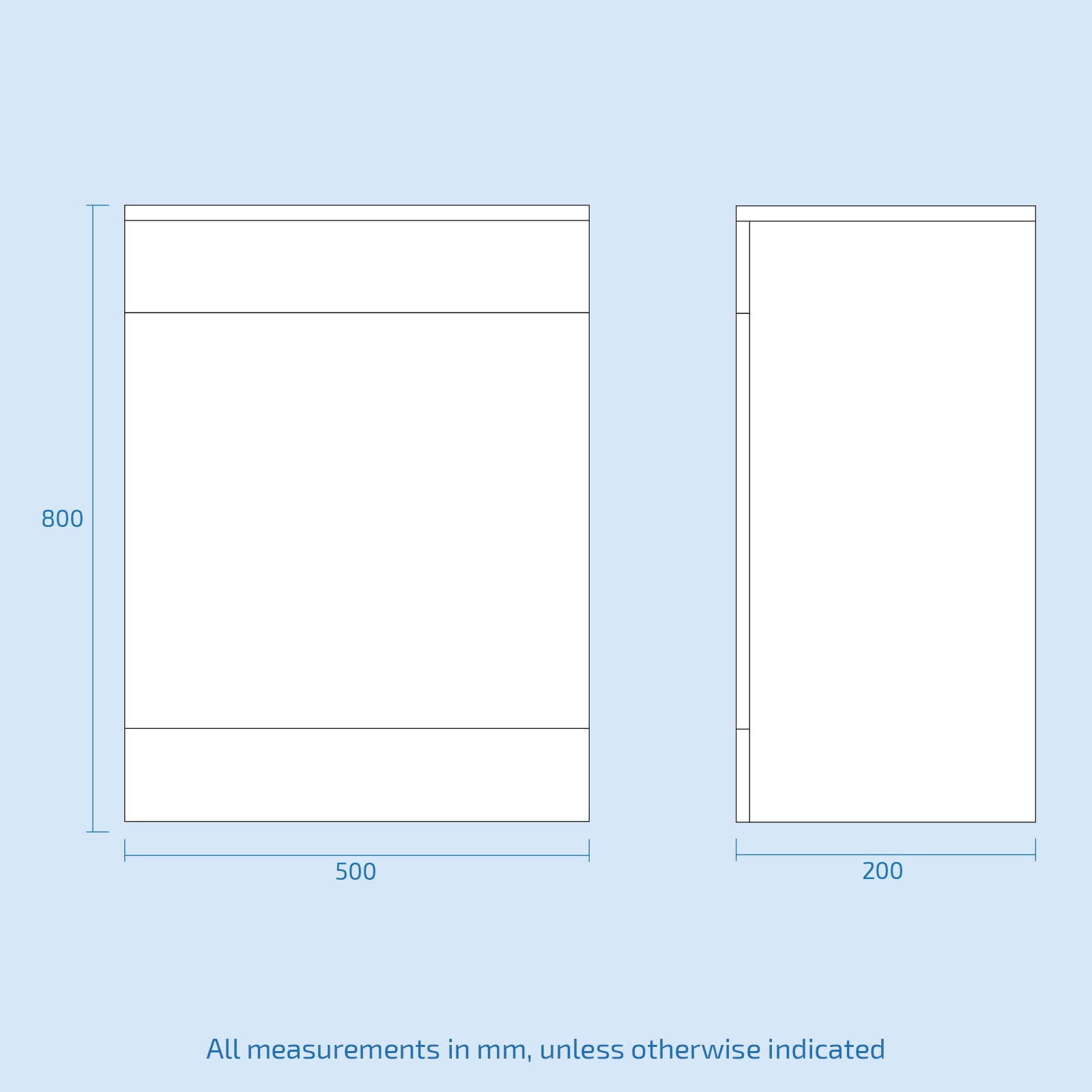 Nanuya White 500mm Freestanding Back To Wall WC Unit Bathroom