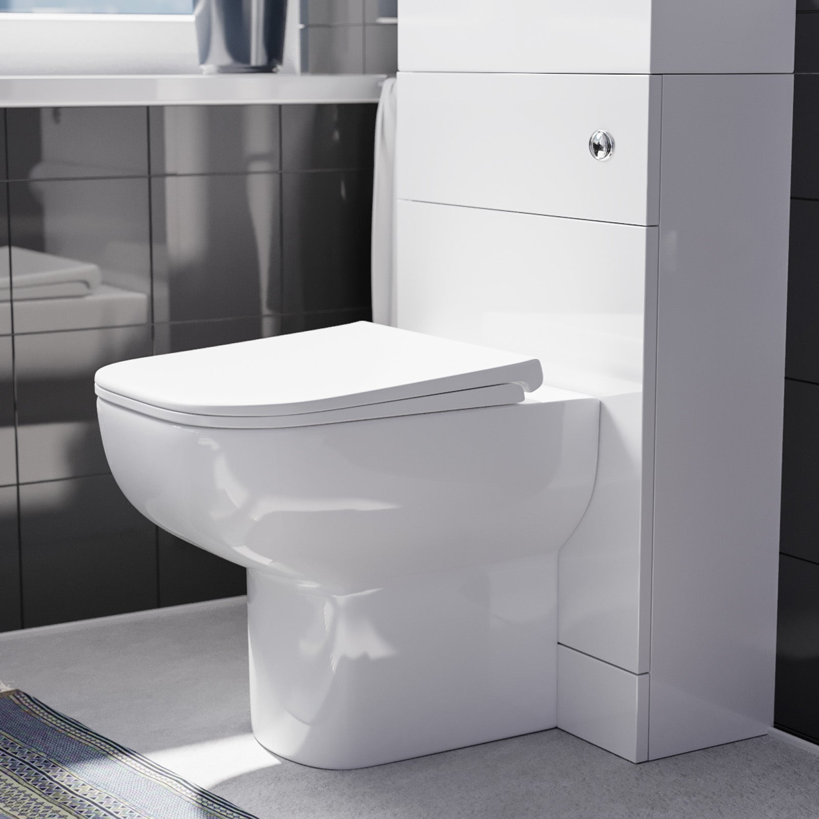 Eslo Compact Basin Combined 2-in-1 Back to Wall Toilet and WC Unit