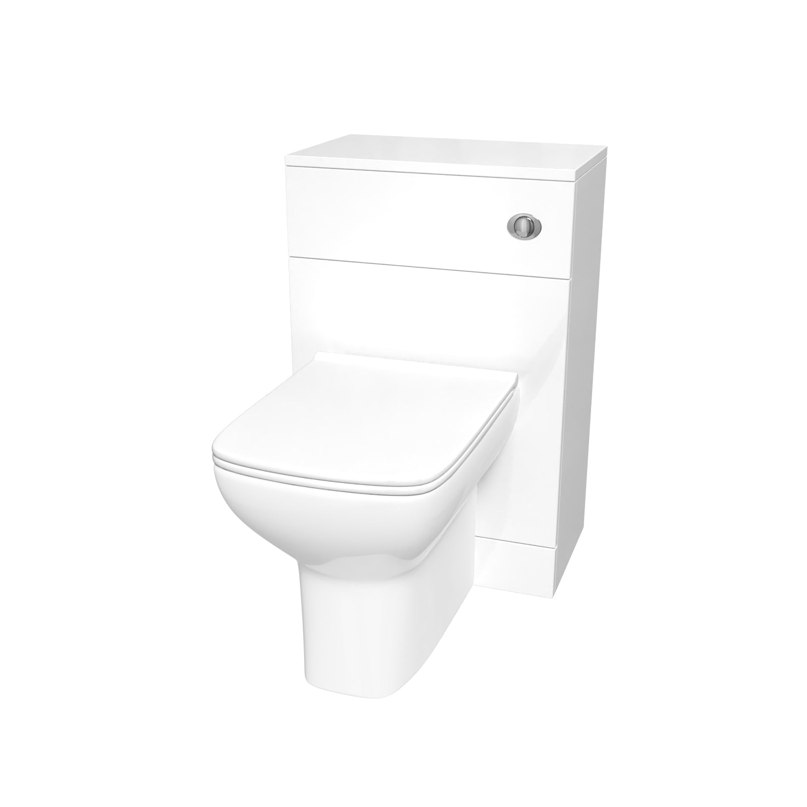 Ellen Gloss White 500mm Back To Wall WC Unit & Toilet Set