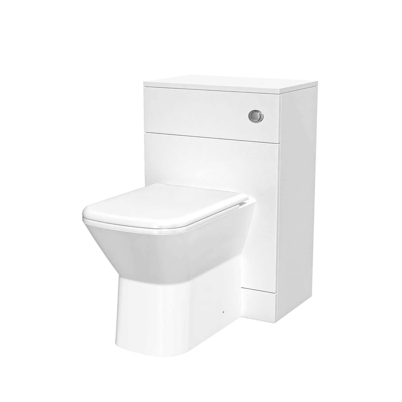 Louis 500mm WC Unit & Rimless Square Back To Wall Toilet With Cistern