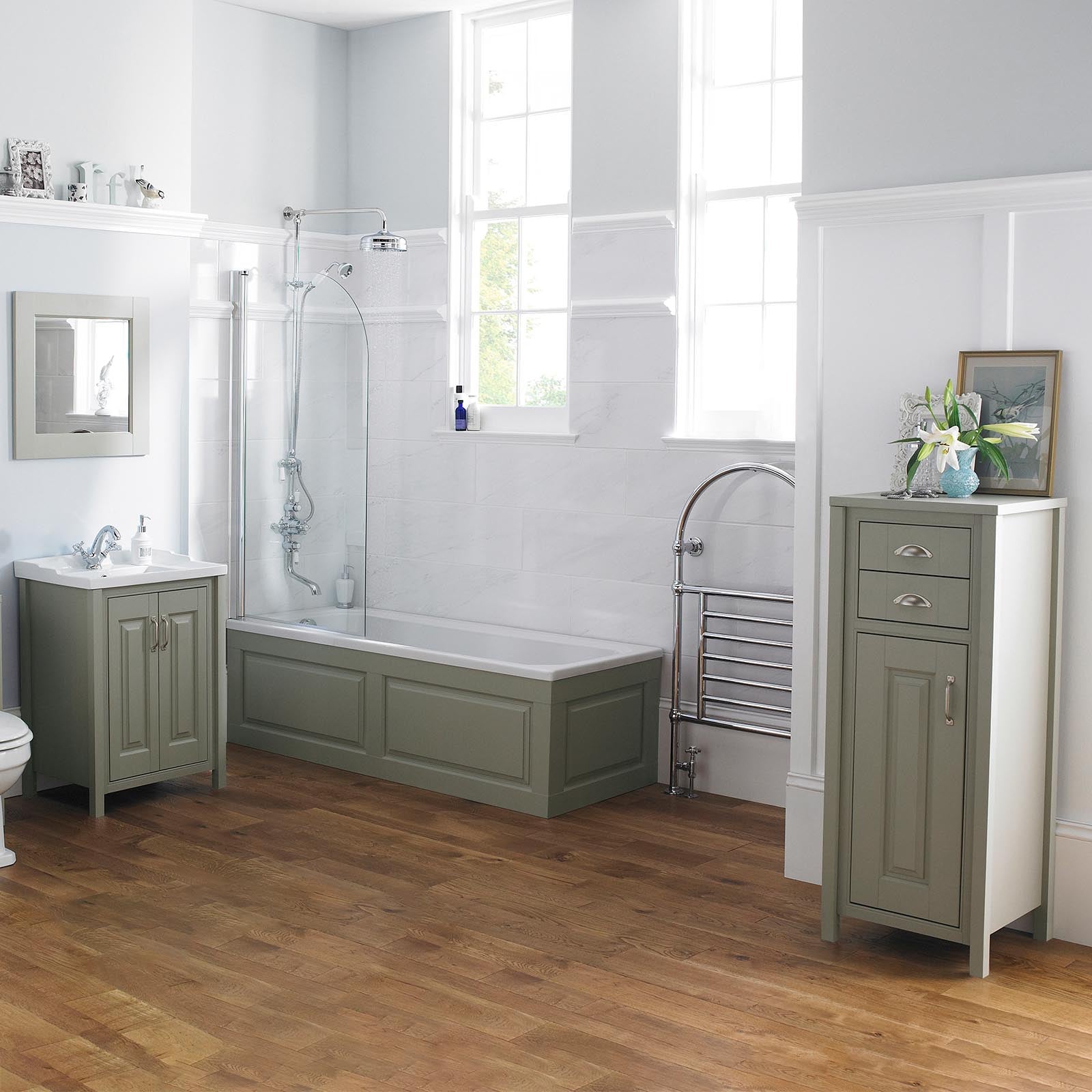 Chiltern Stone Grey Traditional 780mm Bath End Panel + Plinth