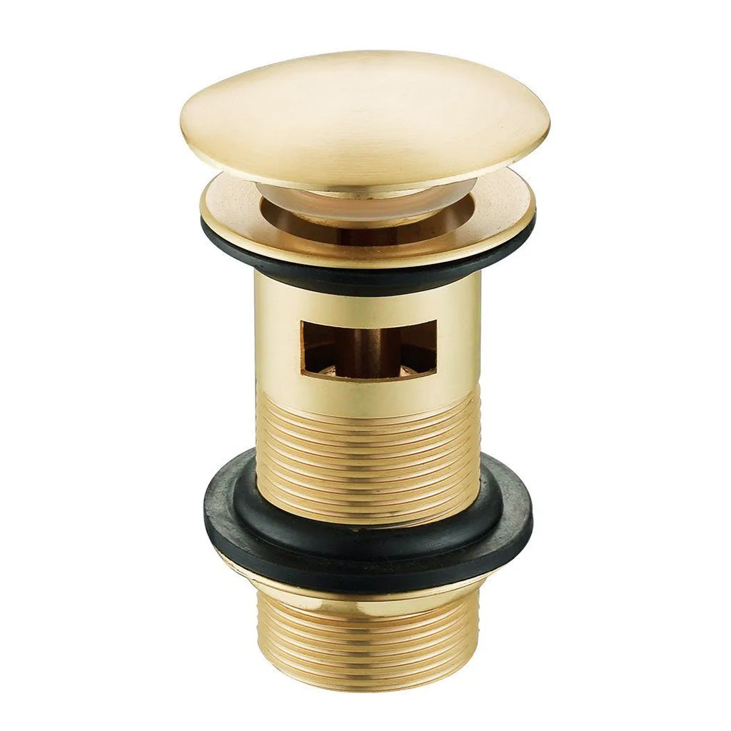 Brushed Brass Bathroom Cloakroom Basin Mono Mixer Tap & Waste