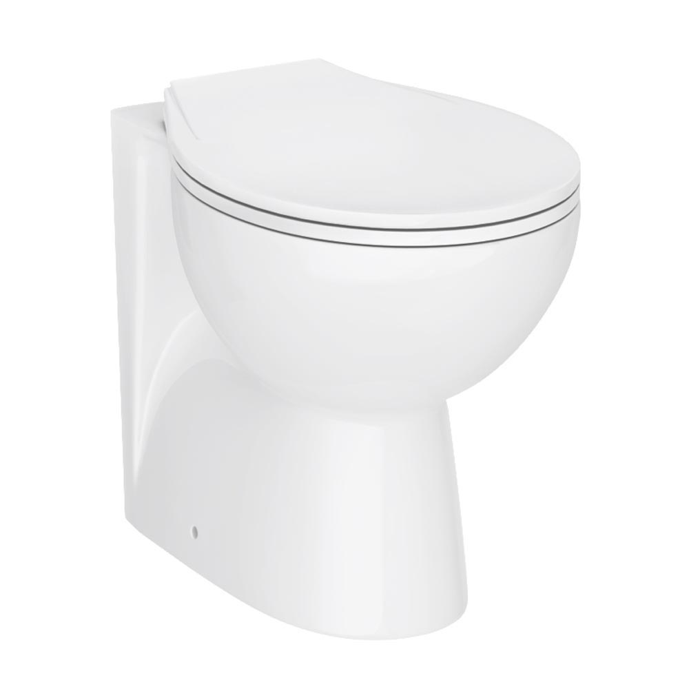 White 2 in 1 500mm Combined Wash Basin & Oval Rimless Toilet Space Save