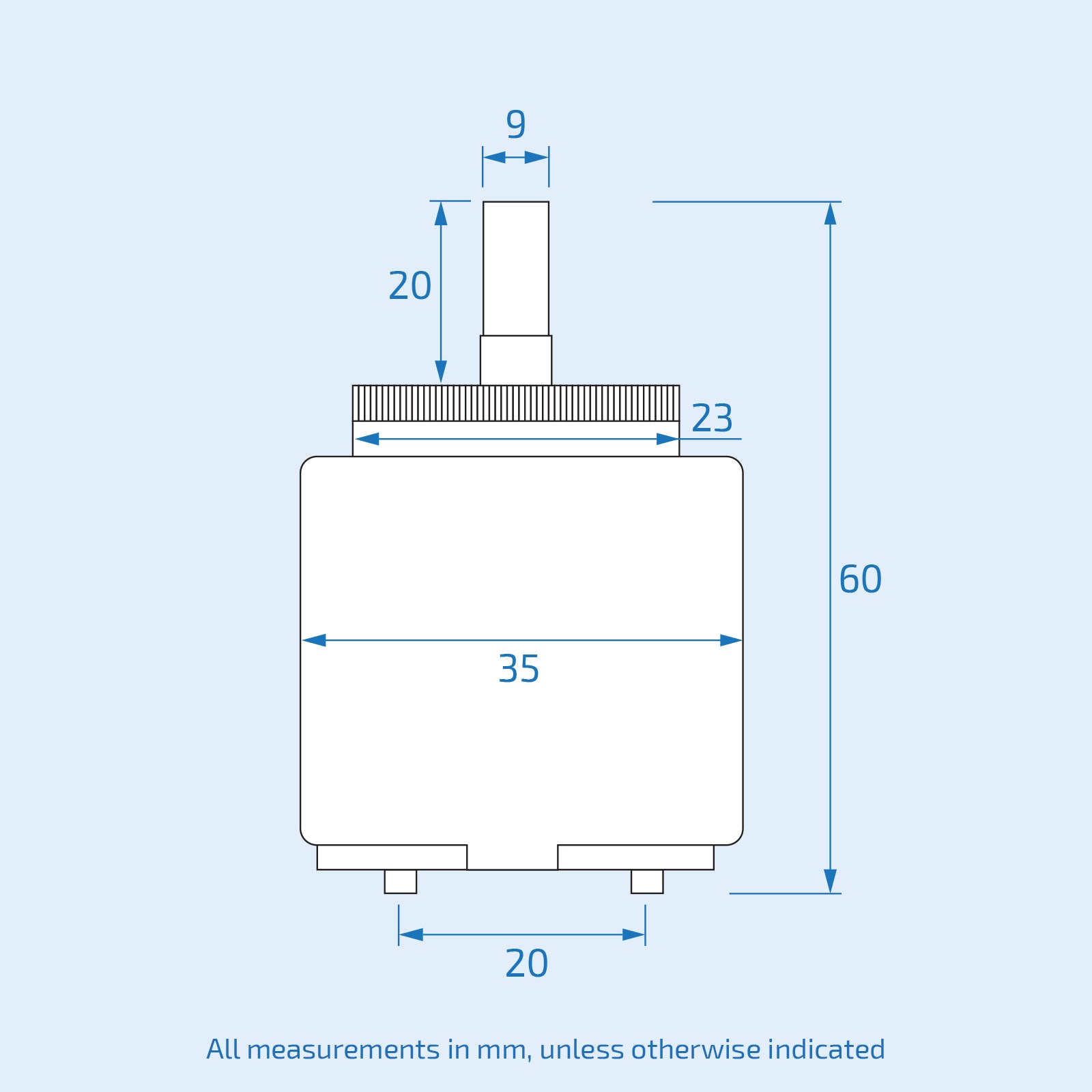 Sedal Basin Mono Tap Ceramic Disk Replacement Cartridge 35mm