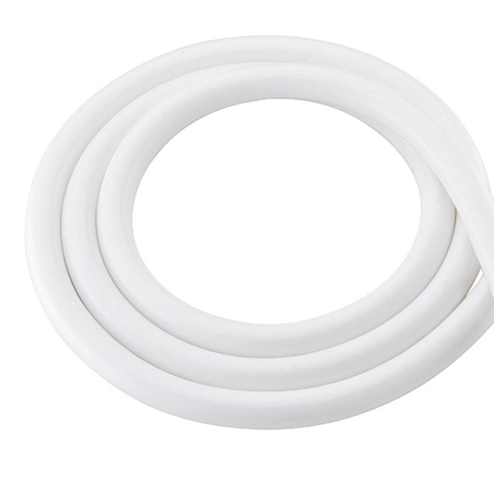 1.5m Smooth White PVC Flexible Shower Hose Replacement With Brass Connectors
