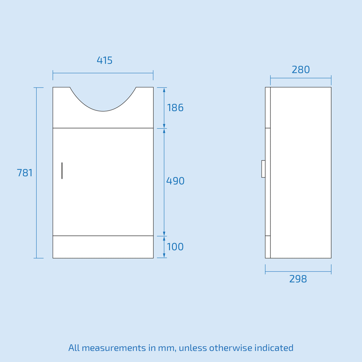 Ellen 450mm Floor Standing Vanity With Basin & WC With BTW Toilet - White