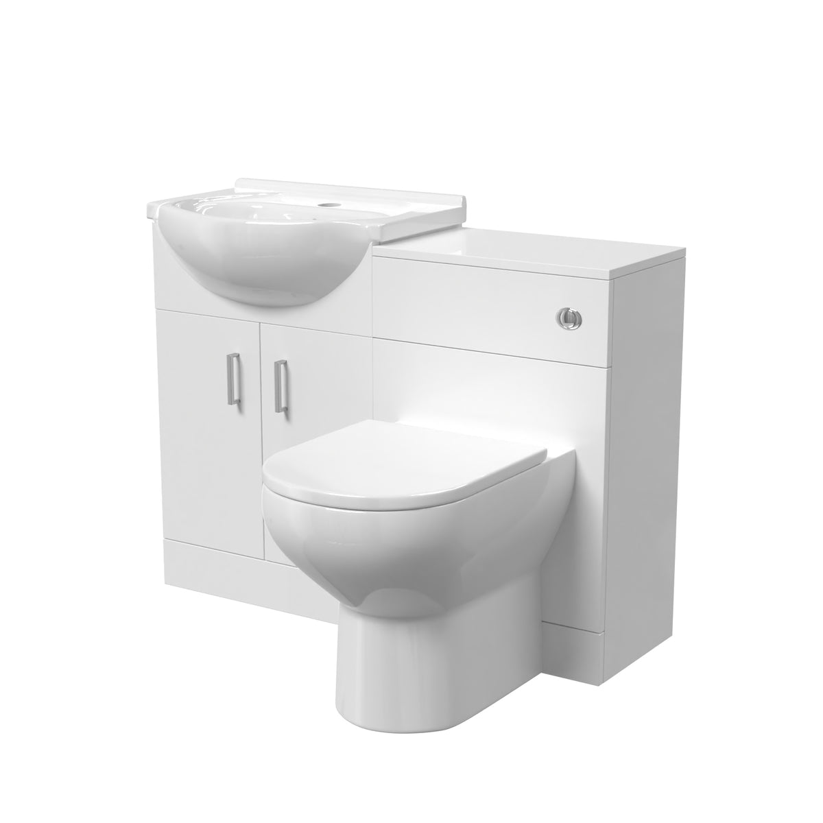 Ellen 550mm Freestanding Basin Vanity, WC Unit & Rimless BTW Toilet