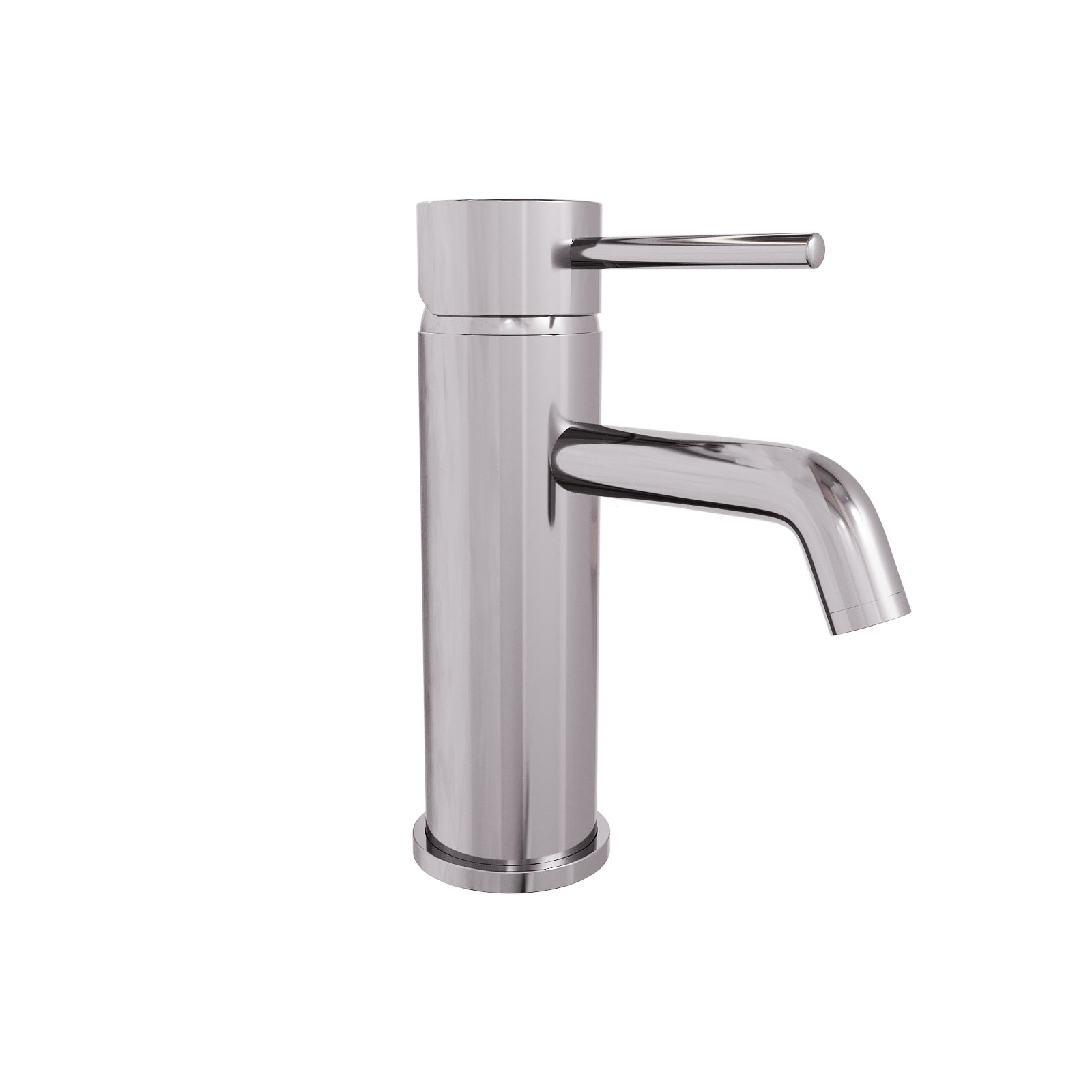 Alice Deck Mounted Chrome Round Single Lever Bathroom Basin Mono Mixer Tap