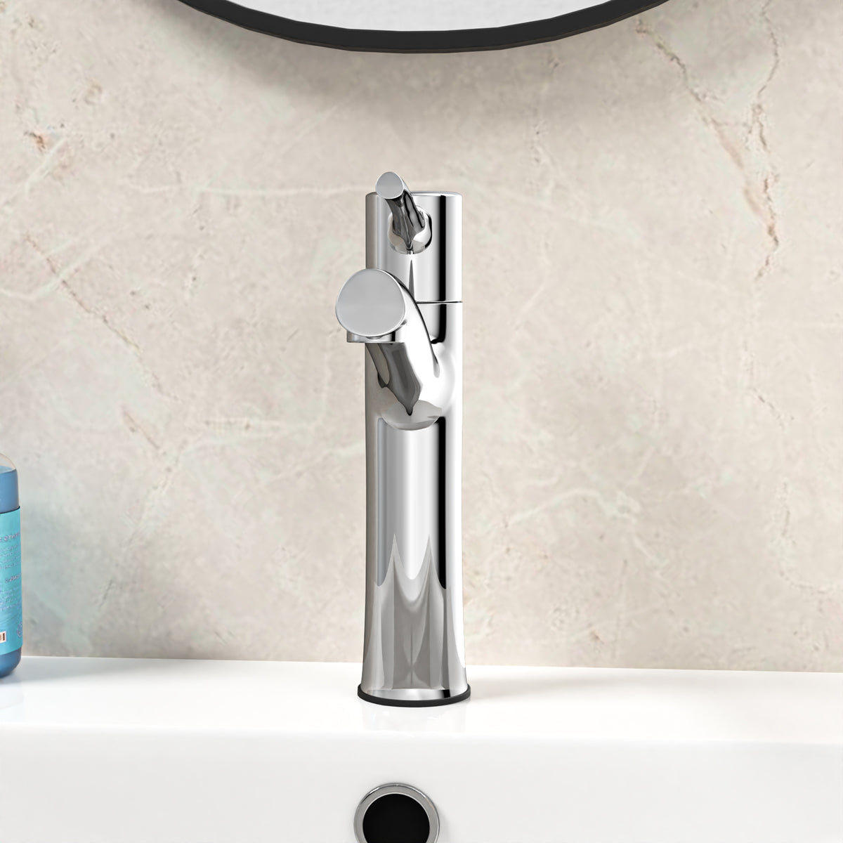 Gisela Deck Mounted Polished Chrome Bathroom Basin Mono Mixer Tap