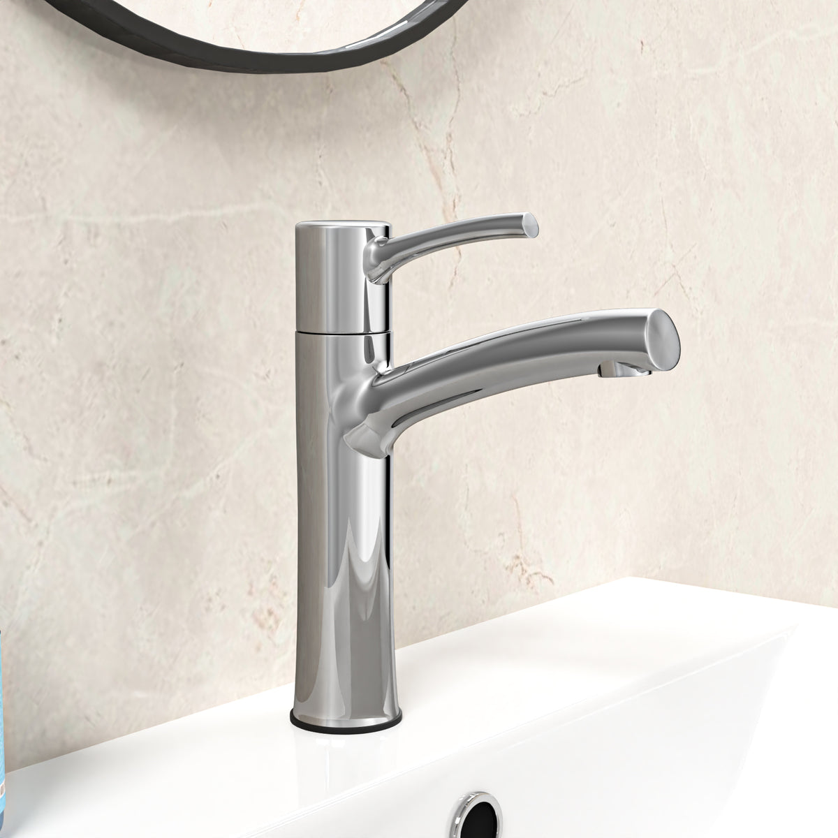 Gisela Deck Mounted Polished Chrome Bathroom Basin Mono Mixer Tap