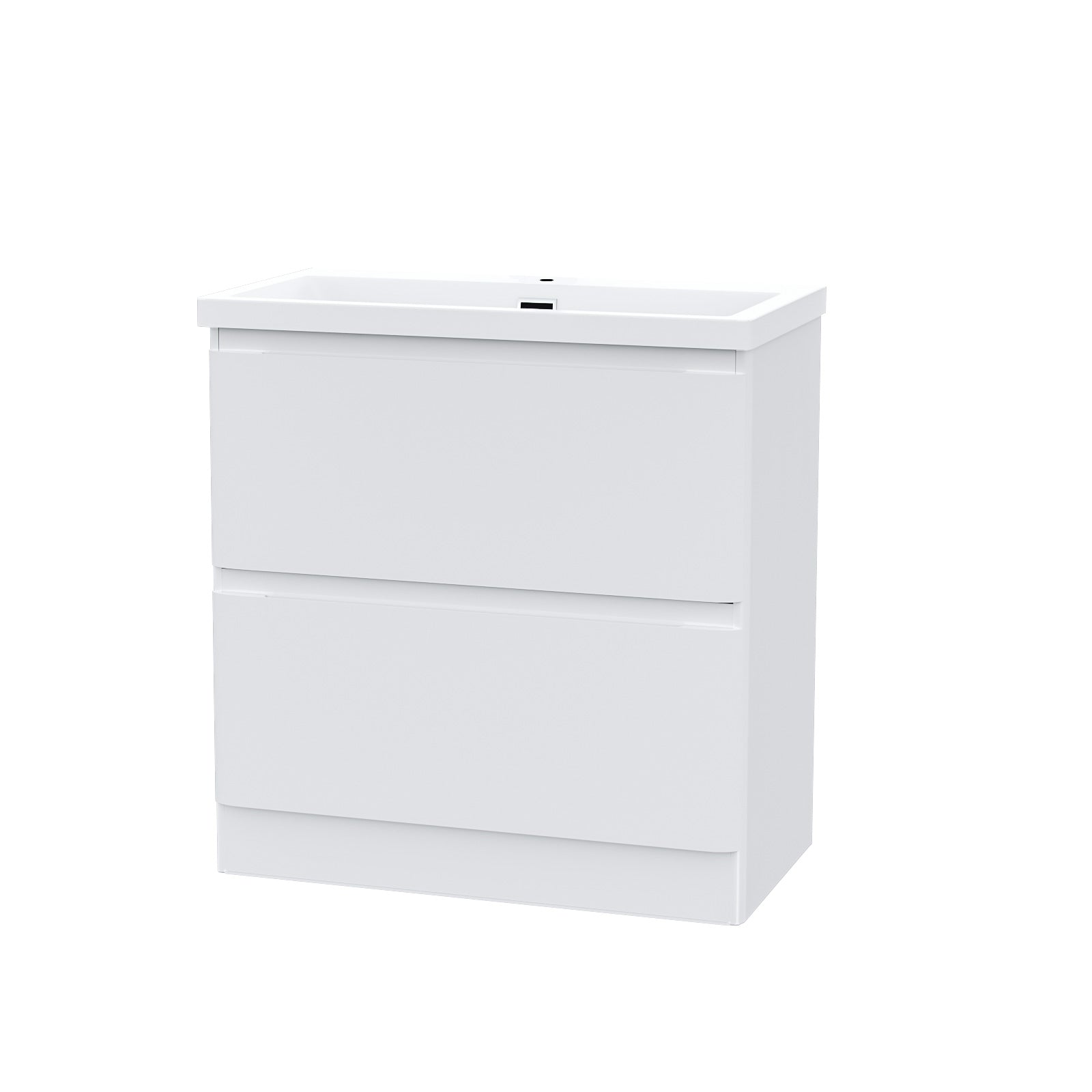 Alaska 800mm 2-drawer Freestanding White Vanity Cabinet Basin Sink Unit